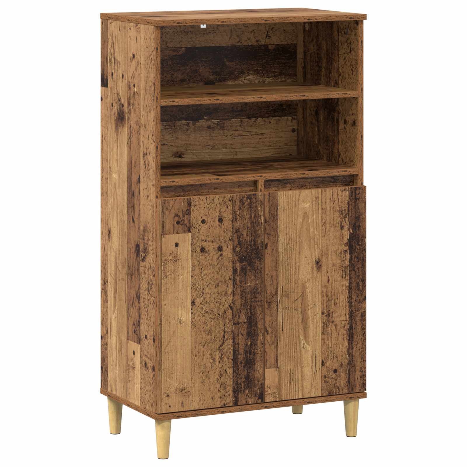 vidaXL Highboard Highboard Altholz 60 x 36 x 110 cm Holzwerkstoff (1 St)