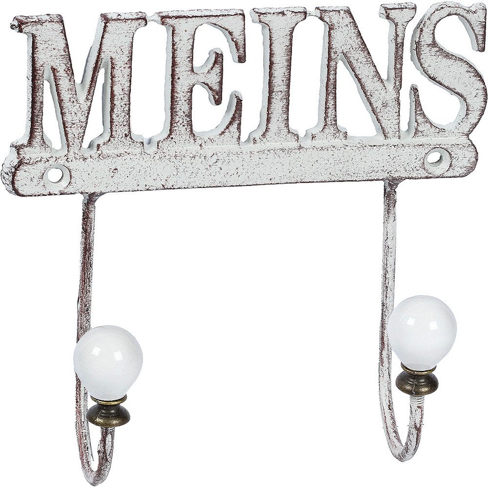 Ambiente Haus Garderobenhaken Meins Haken aus Gusseisen (1 St)