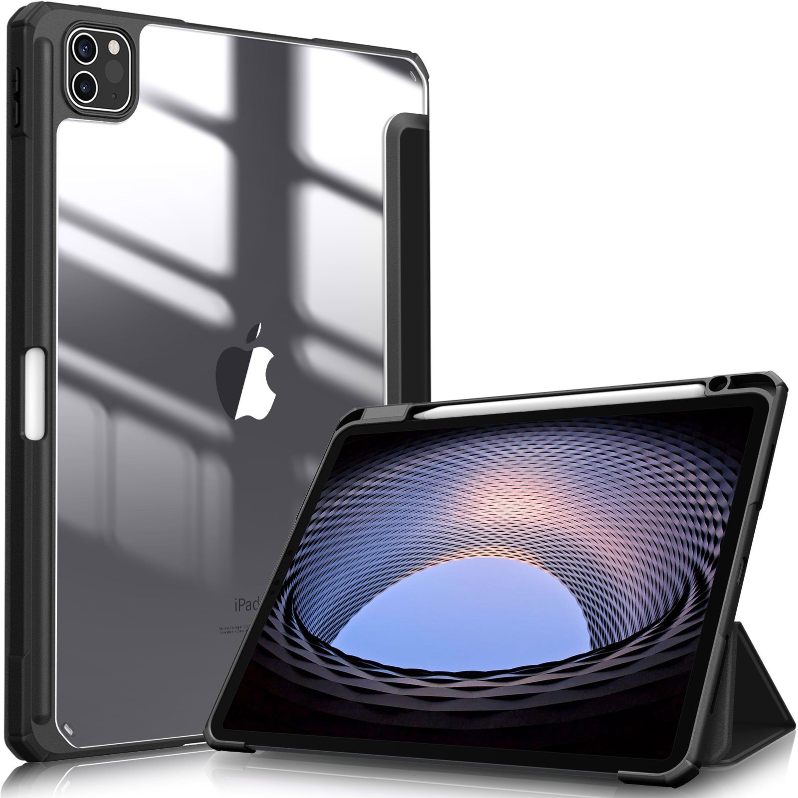 Fintie Tablet-Hülle Hybrid Hülle für iPad Pro 11 2022/2021/2020/2018 (4./3./2./1. Gen), mit Stifthalter, Hülle mit transparenter Hartschale auf Rückseite