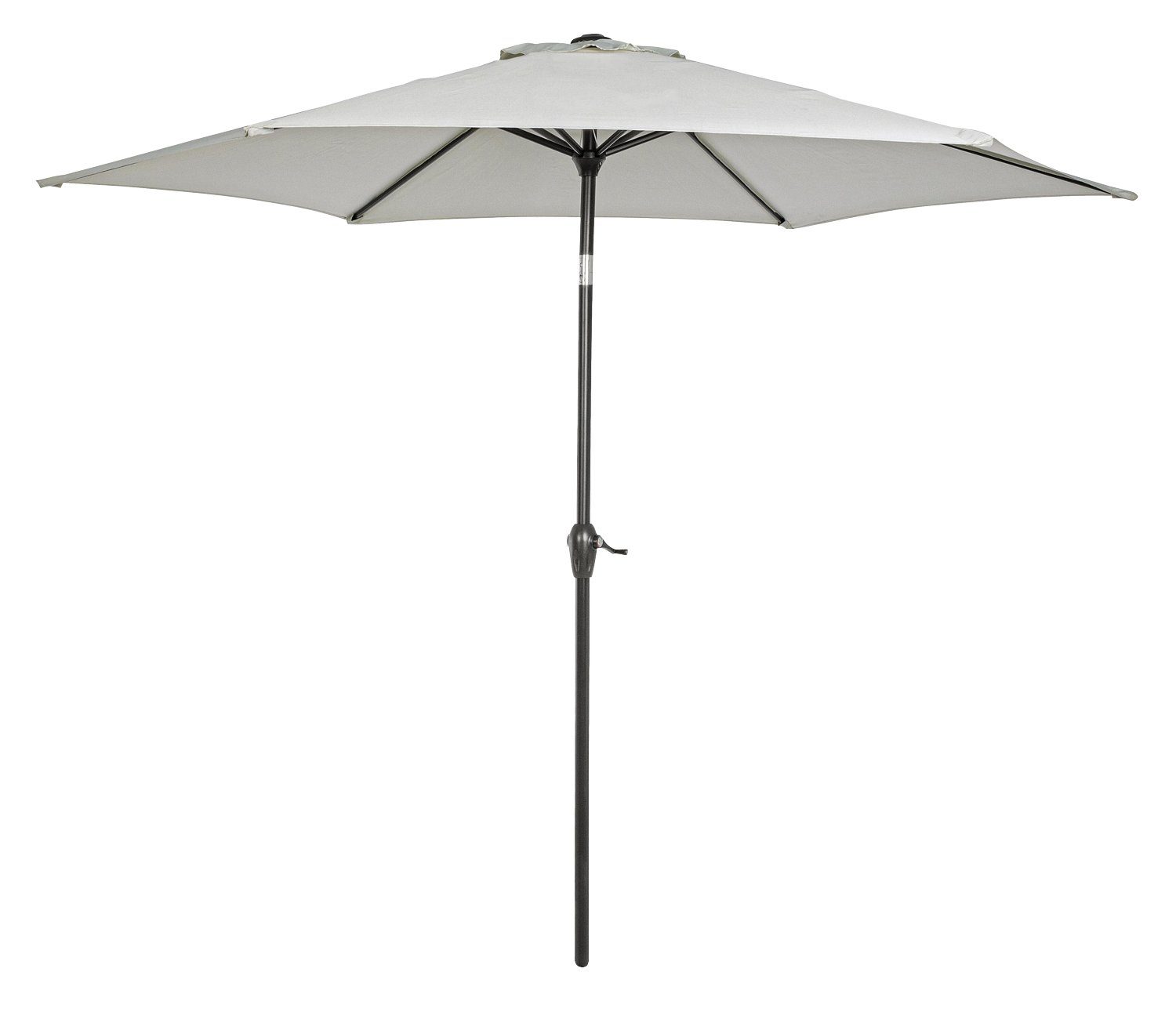Bizzotto Sonnenschirm KALIFE, Grau, Ø 270 cm, Aluminium, Kippfunktion, Polyesterschirm