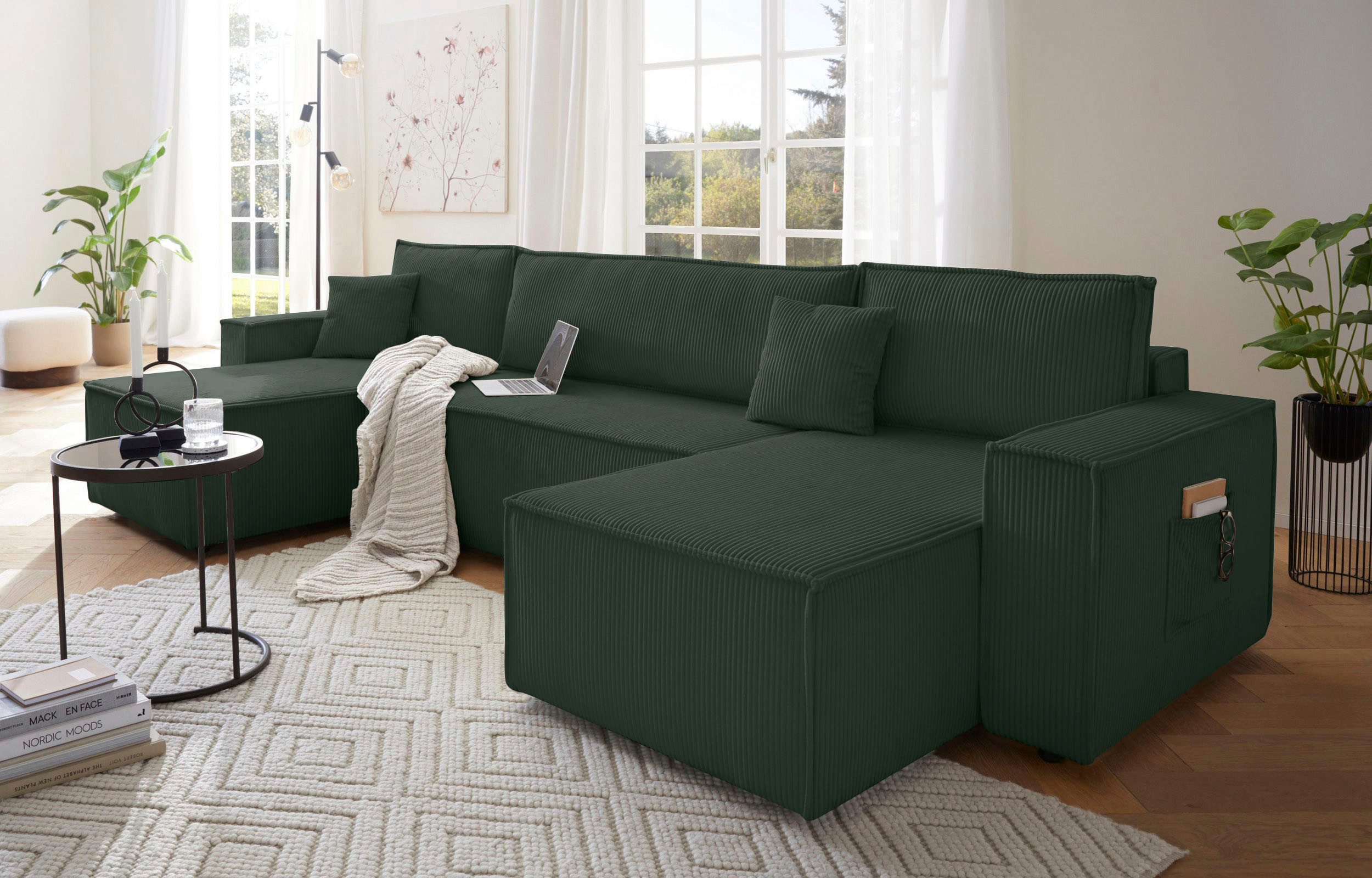 OTTO home Wohnlandschaft CASSI L-Form, 311cm - OTTO. Verlässliche Qualität., Schlaffunktion (133/270), Bettkasten, Cord, Unser Tiefpreis
