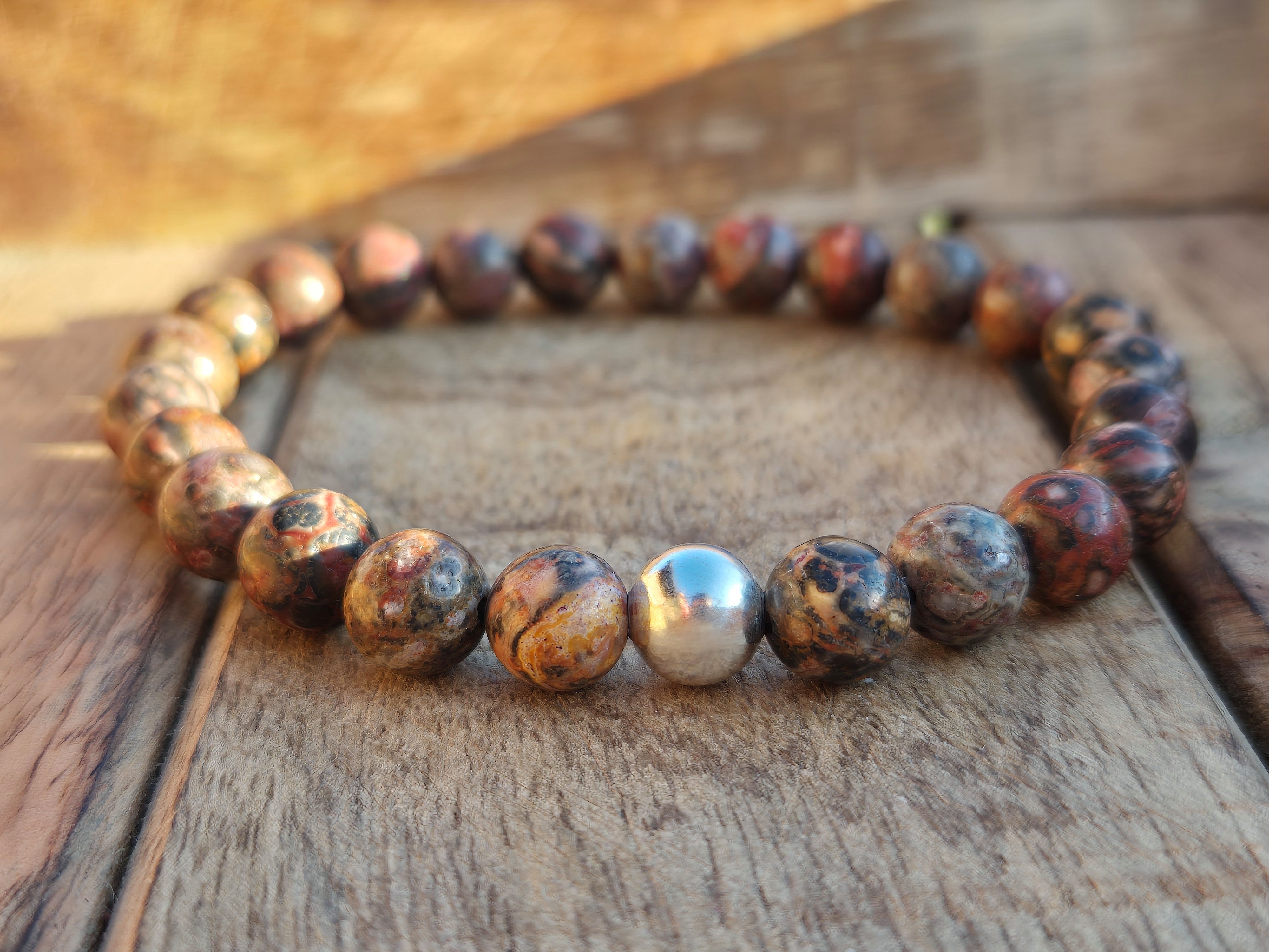 NAHLE Perlenarmband 925 Silberperle Armband Naturstein, günstig online kaufen