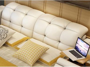 JVmoebel Bett Luxus Funktions Bett mit Tresor Laptop Ablage Doppel Ehe Betten xxl