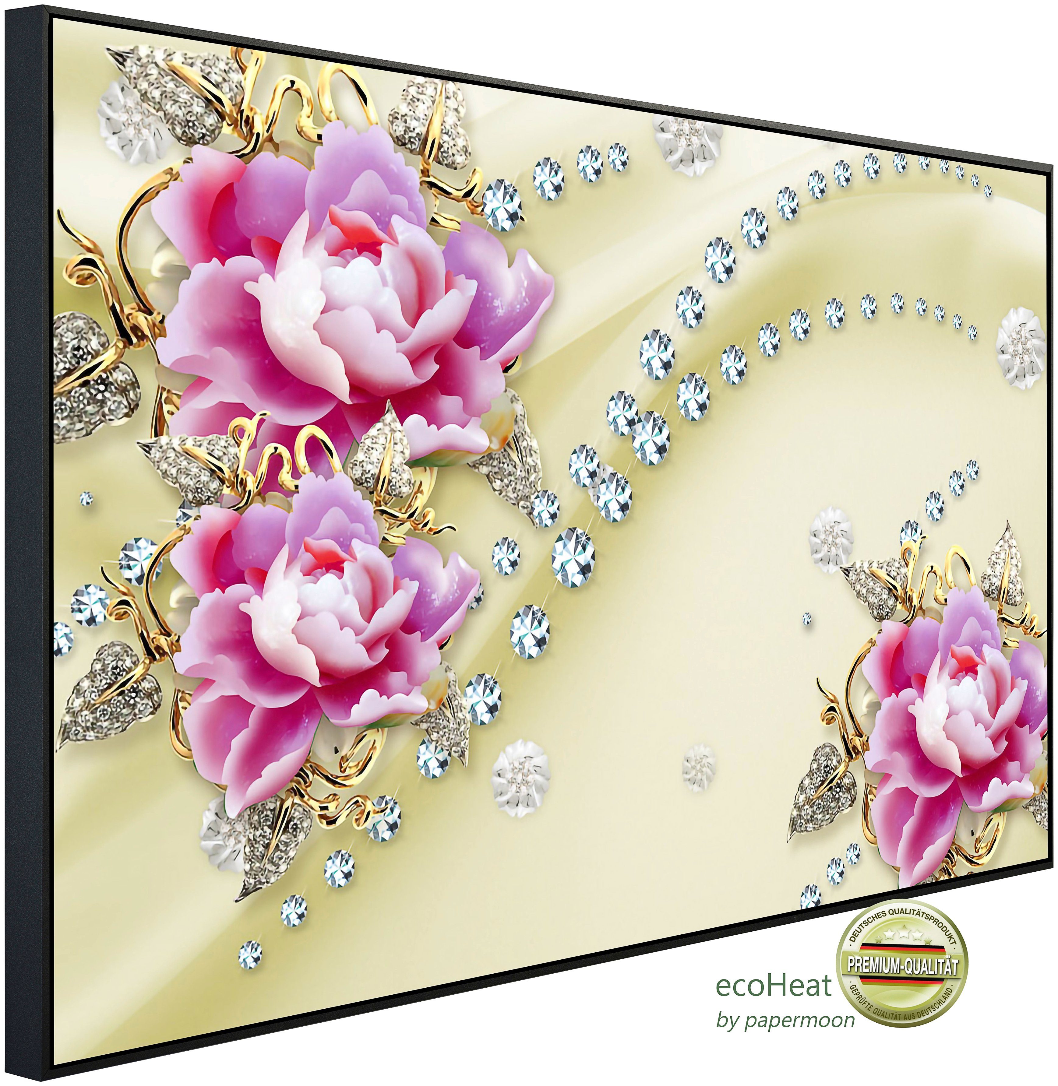 Papermoon Infrarotheizung Muster mit Blumen, sehr angenehme Strahlungswärme