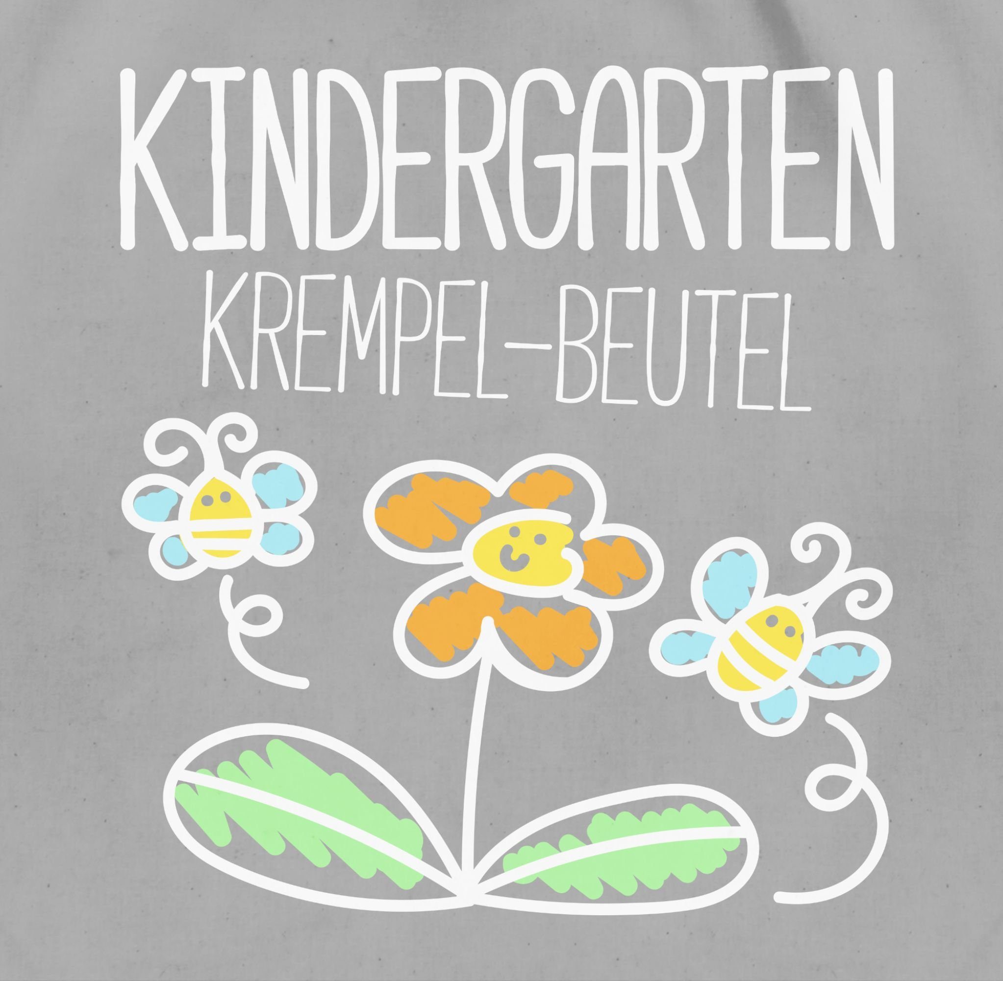 bedruckt Krempel-Beutel, Hellgrau Turnbeutel Kindergarten Shirtracer 03 Turnbeutel