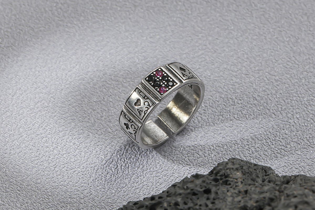 Eyecatcher Fingerring Offener Spielkarten Ring AS günstig online kaufen