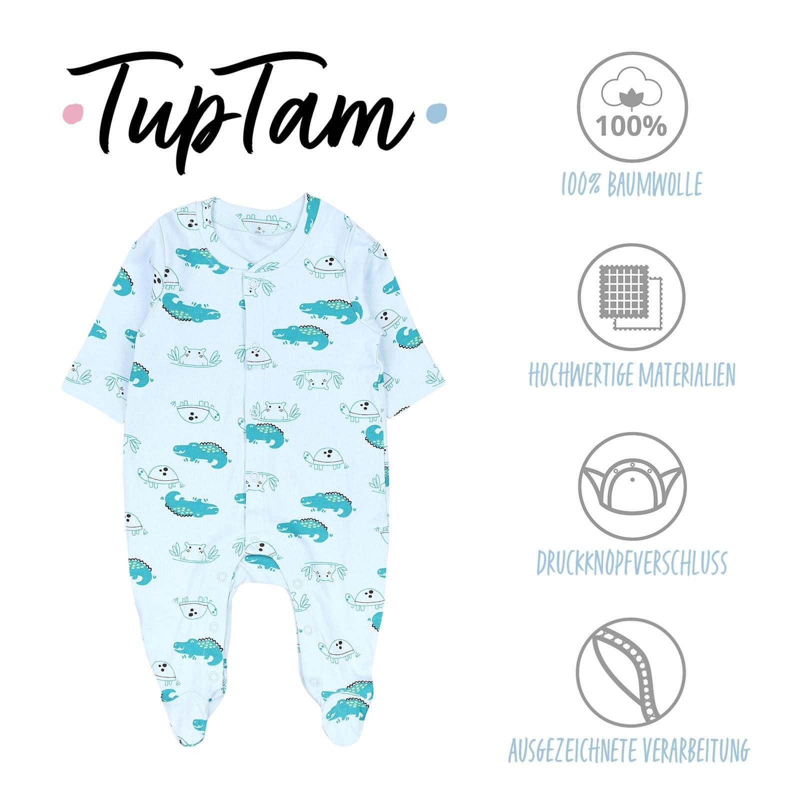 TupTam Strampler TupTam Baby Jungen Schlafstrampler mit Fuß 3er Pack
