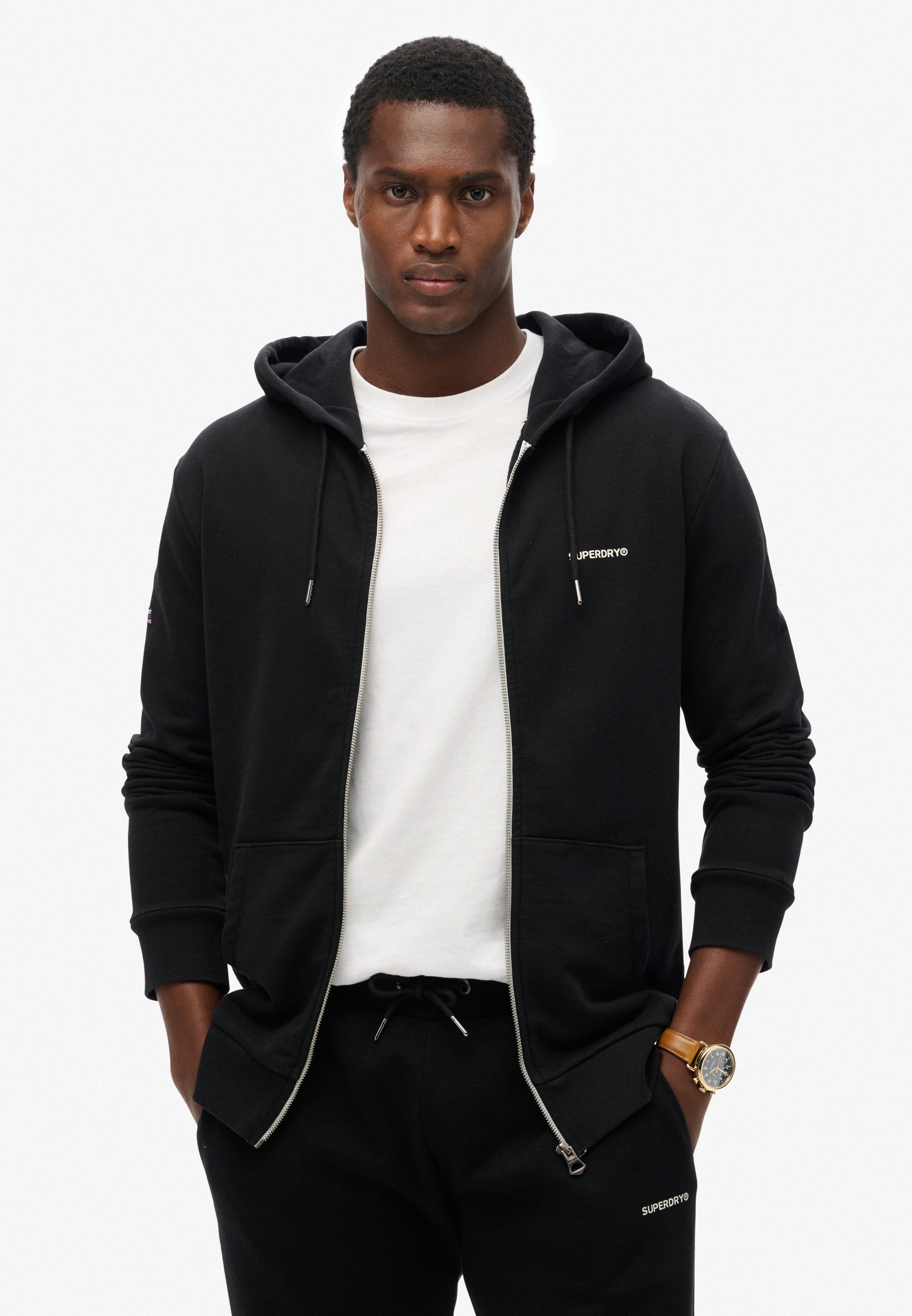 Superdry Kapuzensweatjacke PLAIN ZIP HOOD