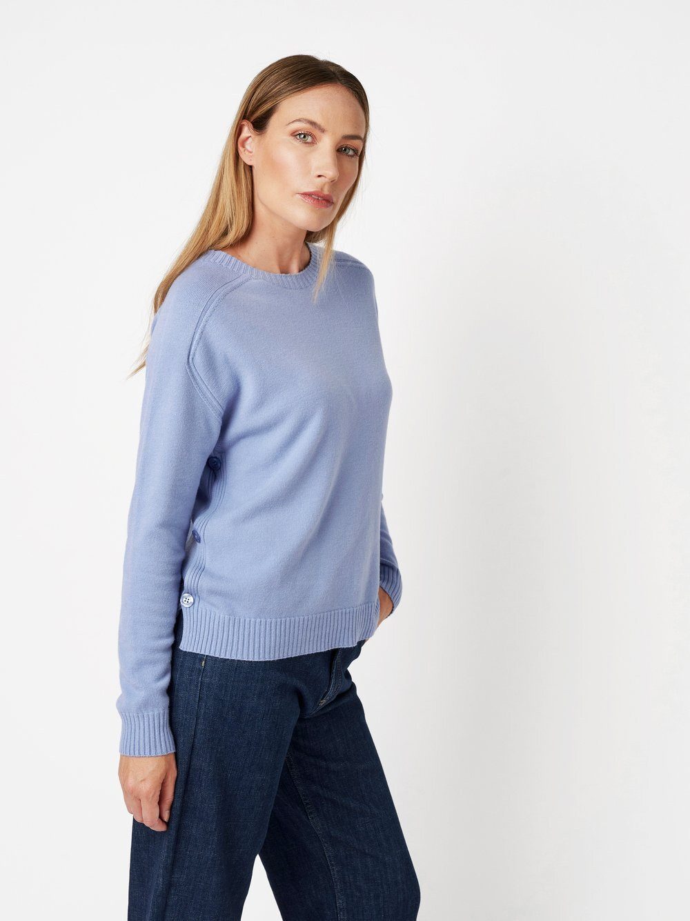 TONI Strickpullover Ginette mit seitlicher Knopfleiste günstig online kaufen