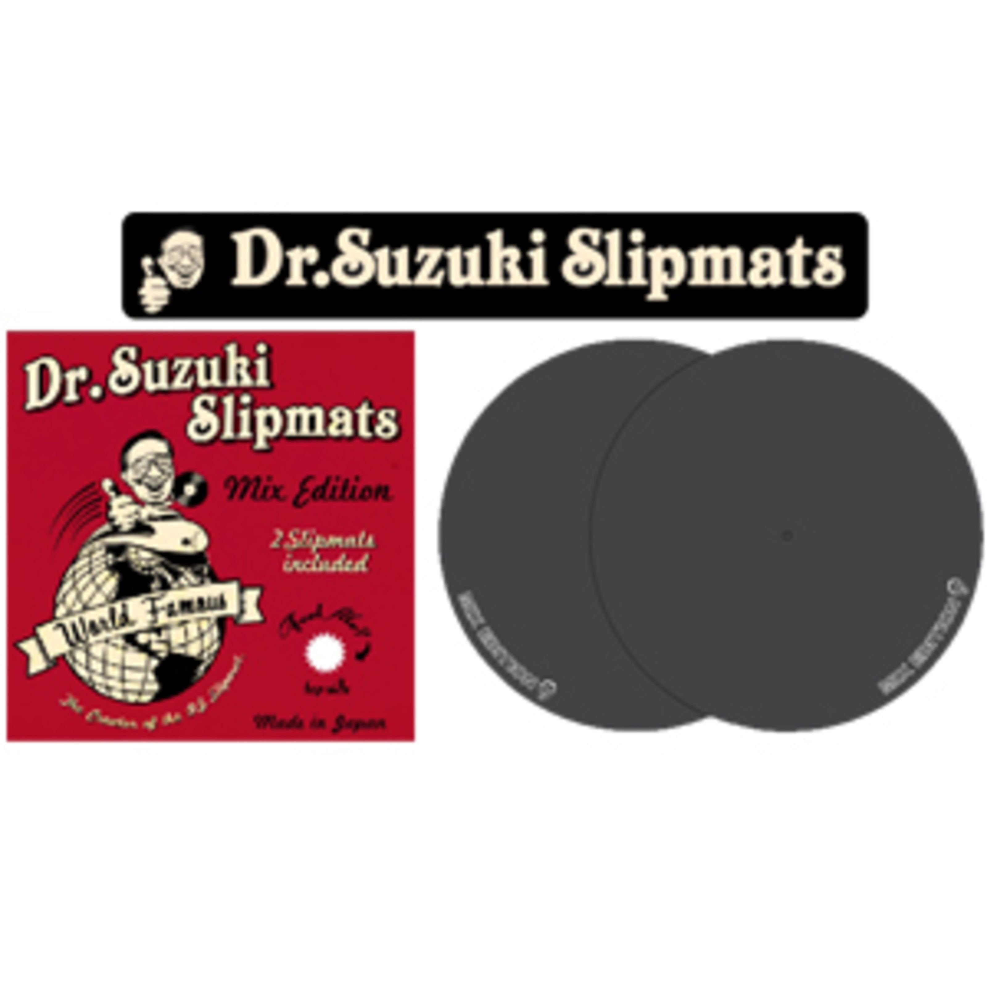 Mix Edition Dr. Plattenspieler (Tablecloth (paar) Slipmats black Suzuki Dr.Suzuki