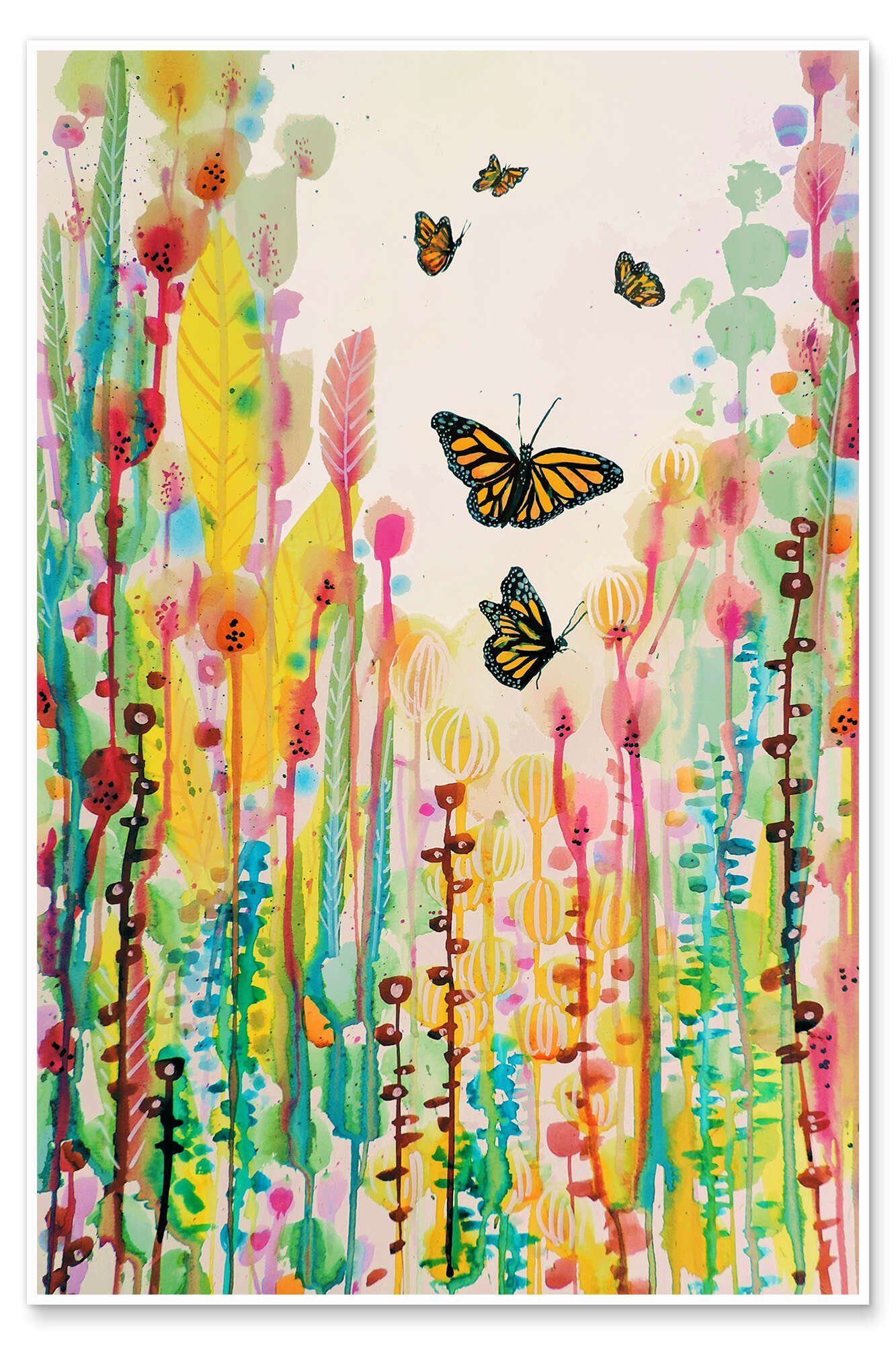 Posterlounge Wandbild, Schmetterlinge, UV-beständige, brillante Farben