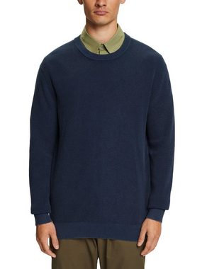 Esprit Rundhalspullover Pullover mit Rundhalsausschnitt, 100 % Baumwolle