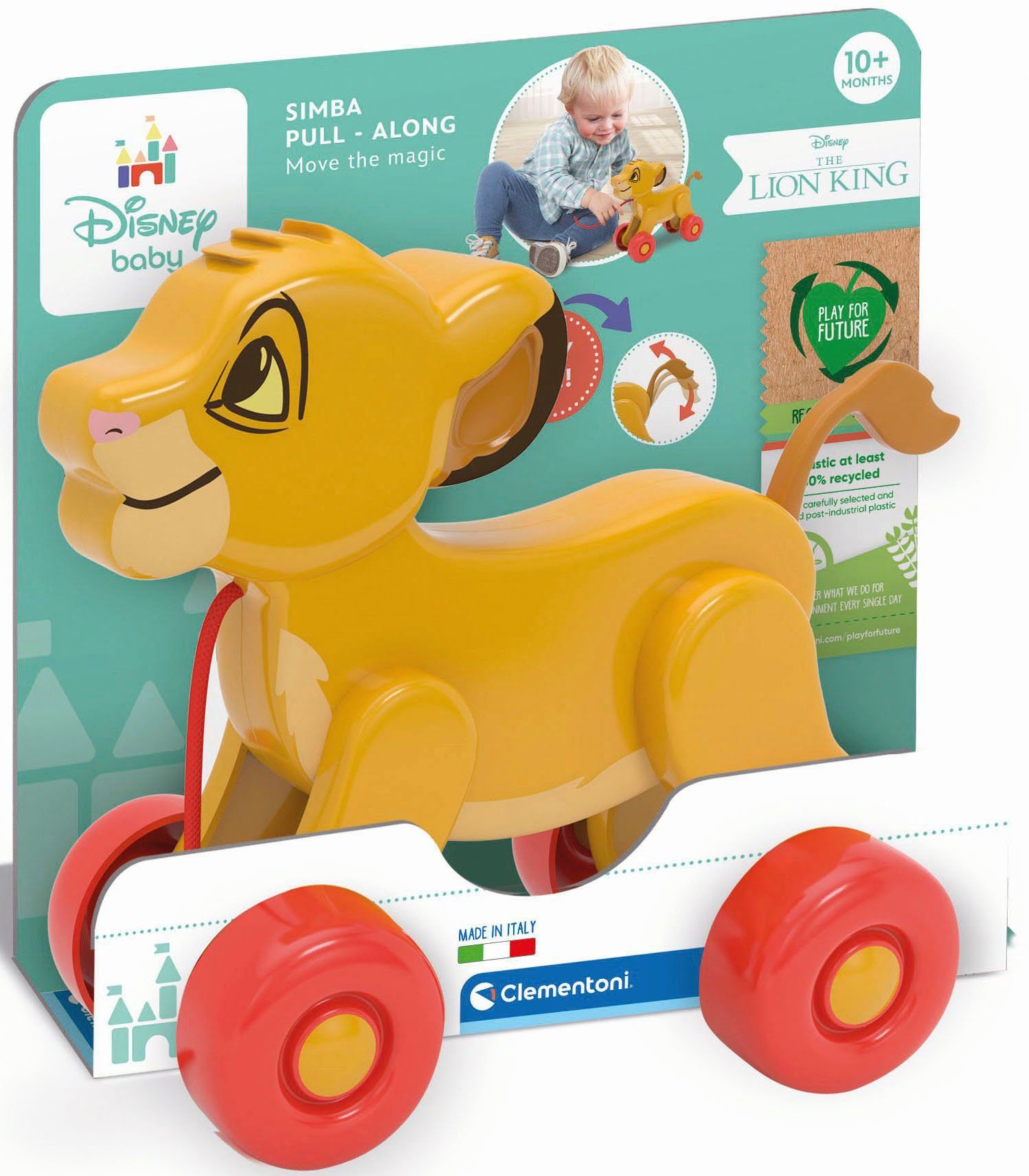 Disney Baby, Nachziehspielzeug - Made - FSC® in Nachzieh-Simba, Wald Europe; schützt weltweit Clementoni®
