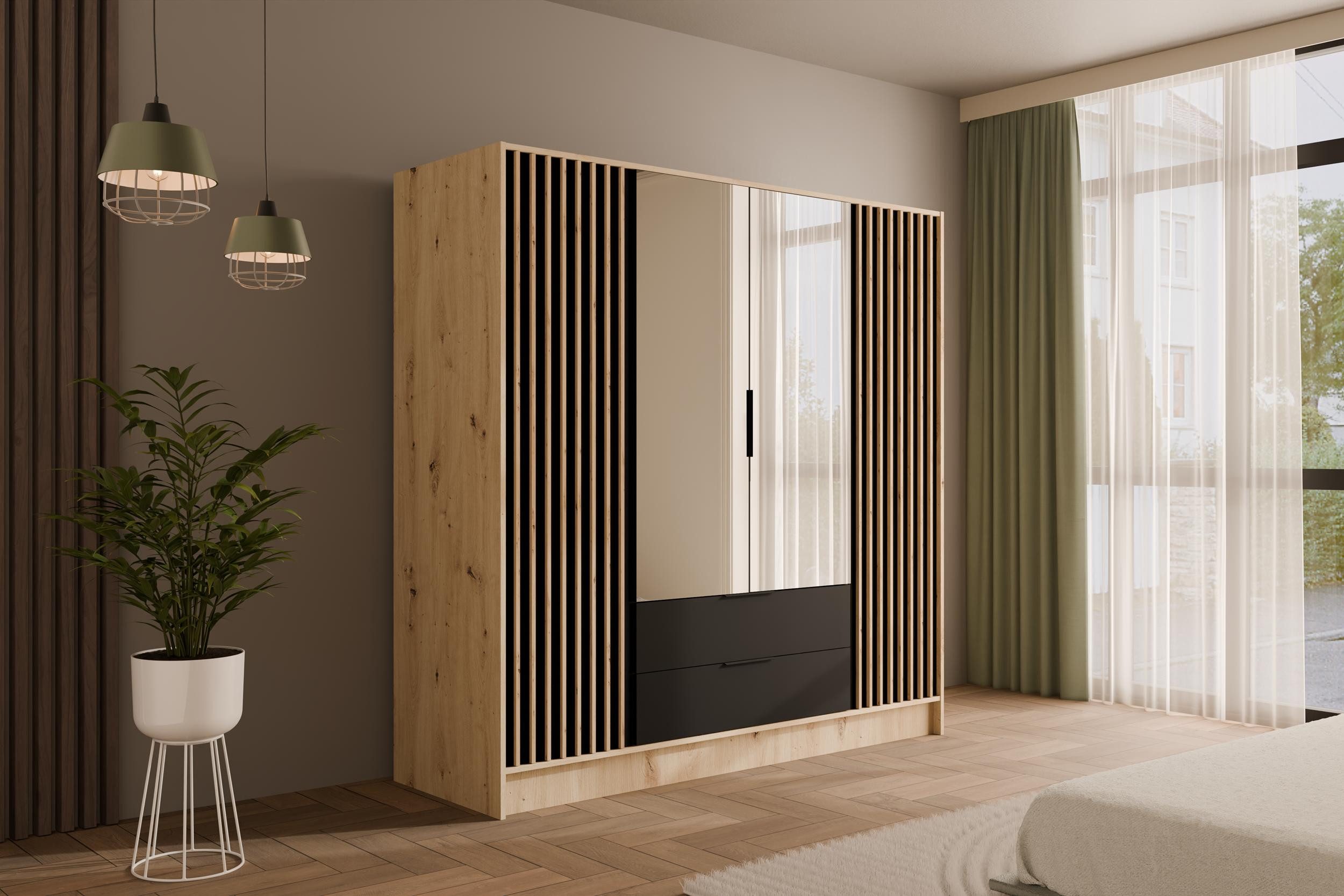 ALTDECOR Drehtürenschrank NELIA (Kleiderschrank Garderobenschrank mit günstig online kaufen