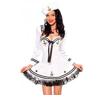 Piraten-Kostüm Marine-Kostüm Matrose Outfit Kapitän-Minikleid Karneval Fasching