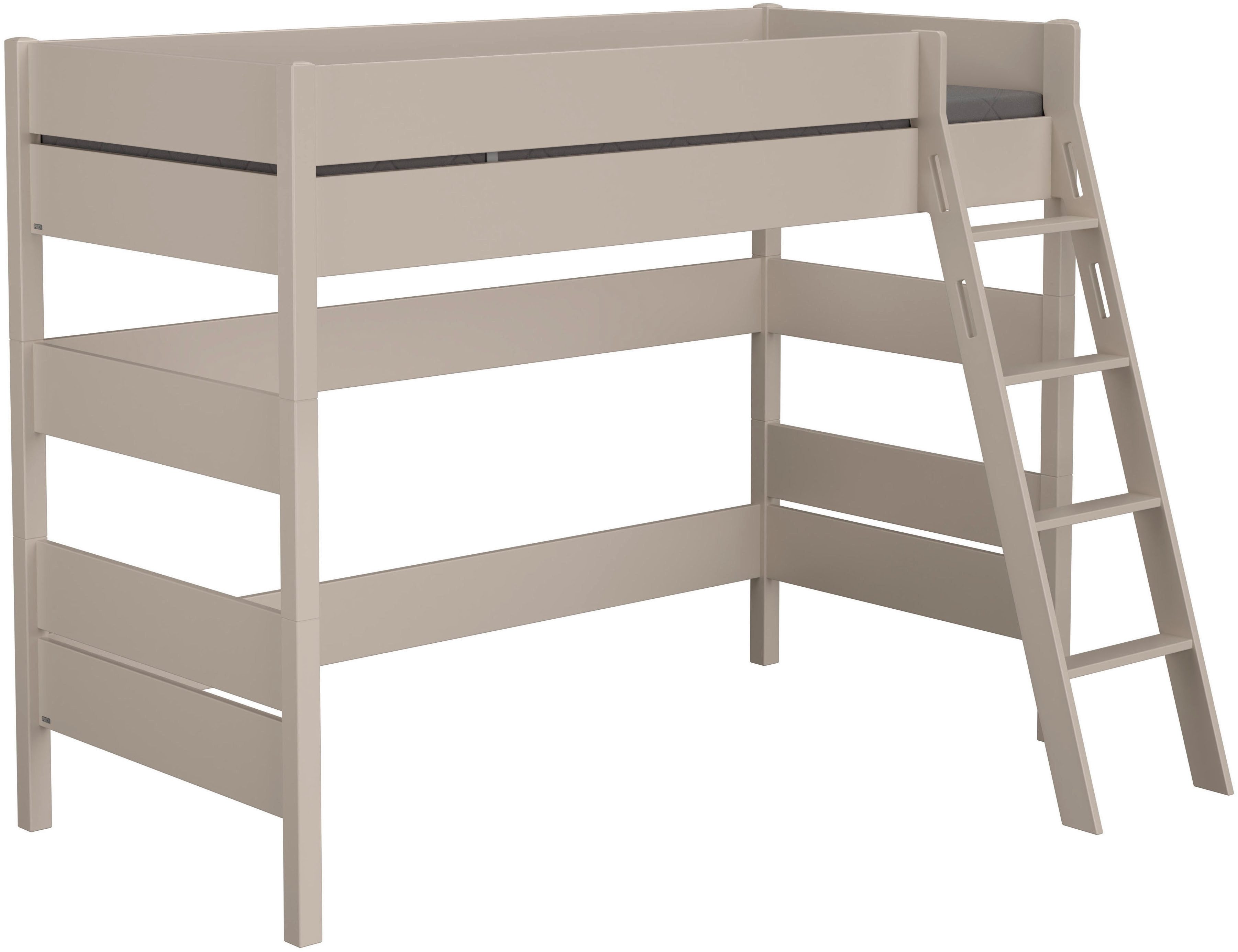 PAIDI Spielbett TIAGO in verschiedenen Größen und Farben, mit Leiter (Höhe 120 / 160 cm, 120 kg Tragkraft, 5 Jahre Garantie), Rausfallschutz, geprüfte Sicherheit, umbaubares Bett mit Massivholz