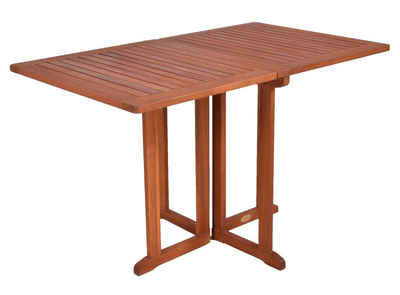 Spetebo Gartentisch Balkontisch BALTIMORE aus Eukalyptus Holz klappbar (Stück, 1-St., Holztisch), Outdoor Esstisch aus FSC Massivholz geölt