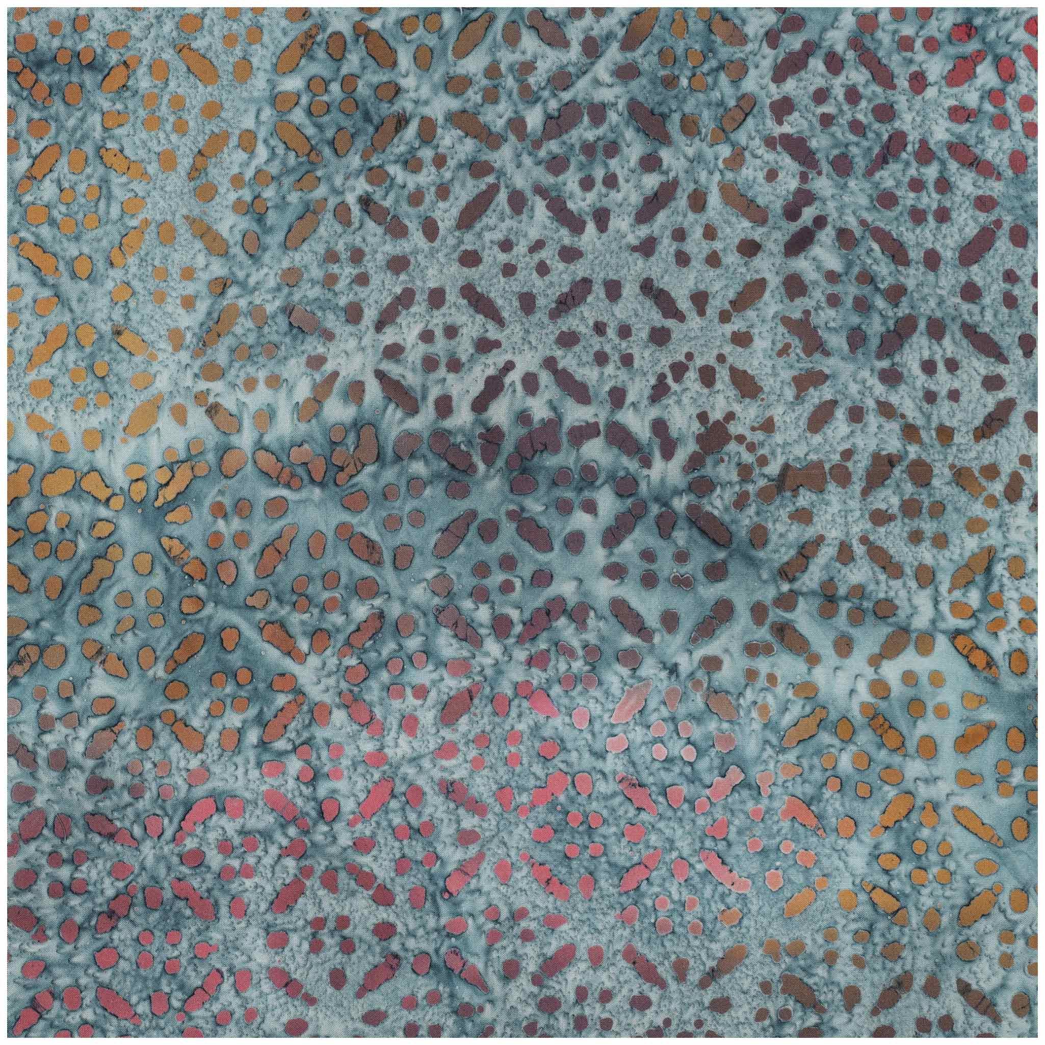 maDDma Stoff Viskosestoff Mosaik-Batik ab 0,5m x137 cm Sommerstoff, blau