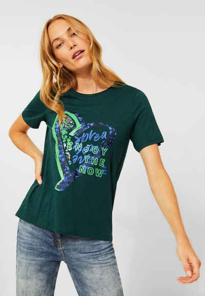 Cecil T-Shirt mit Wording und Print