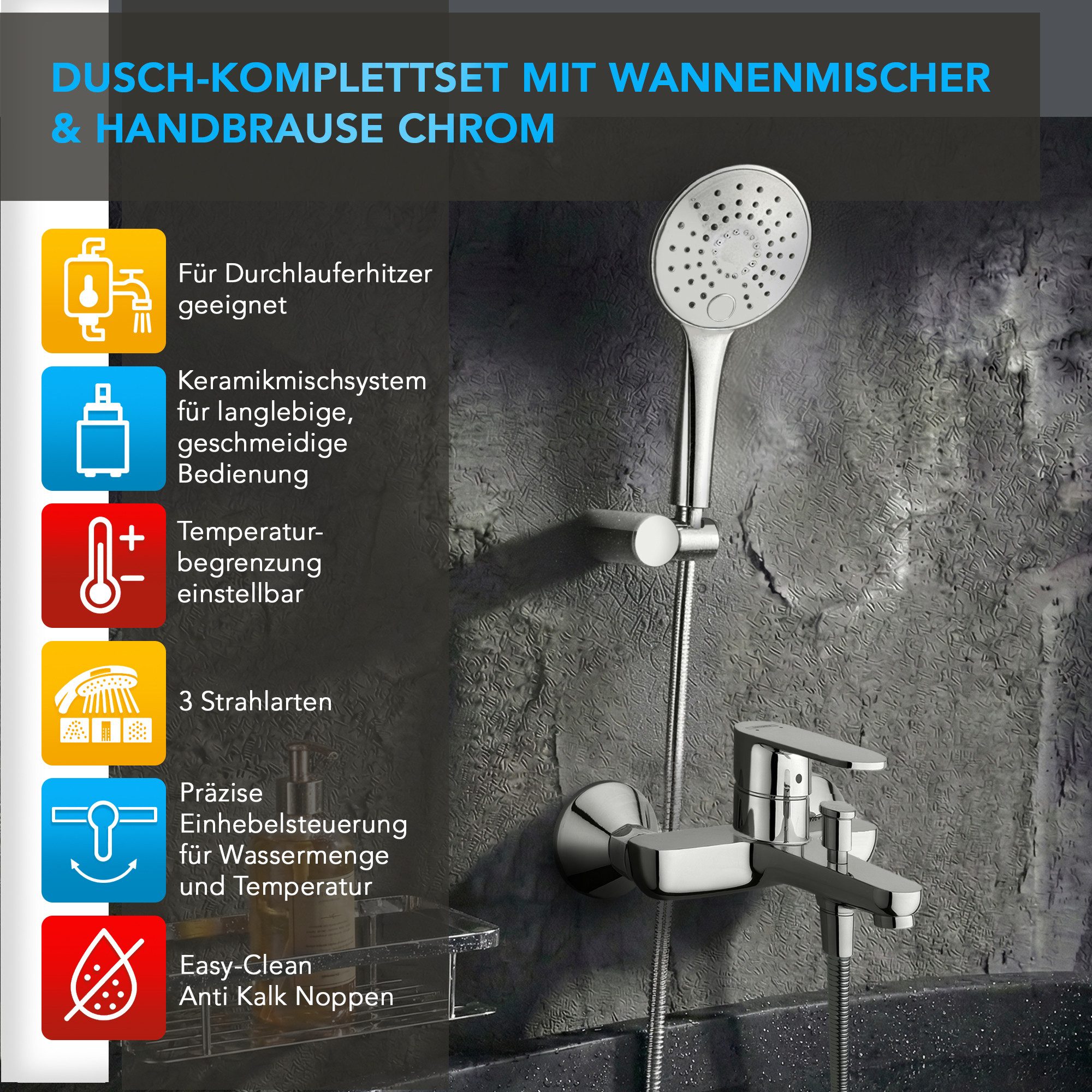 hansgrohe Wannenarmatur Vernis Blend mit Wannenmischer, Handbrause oder Reg günstig online kaufen