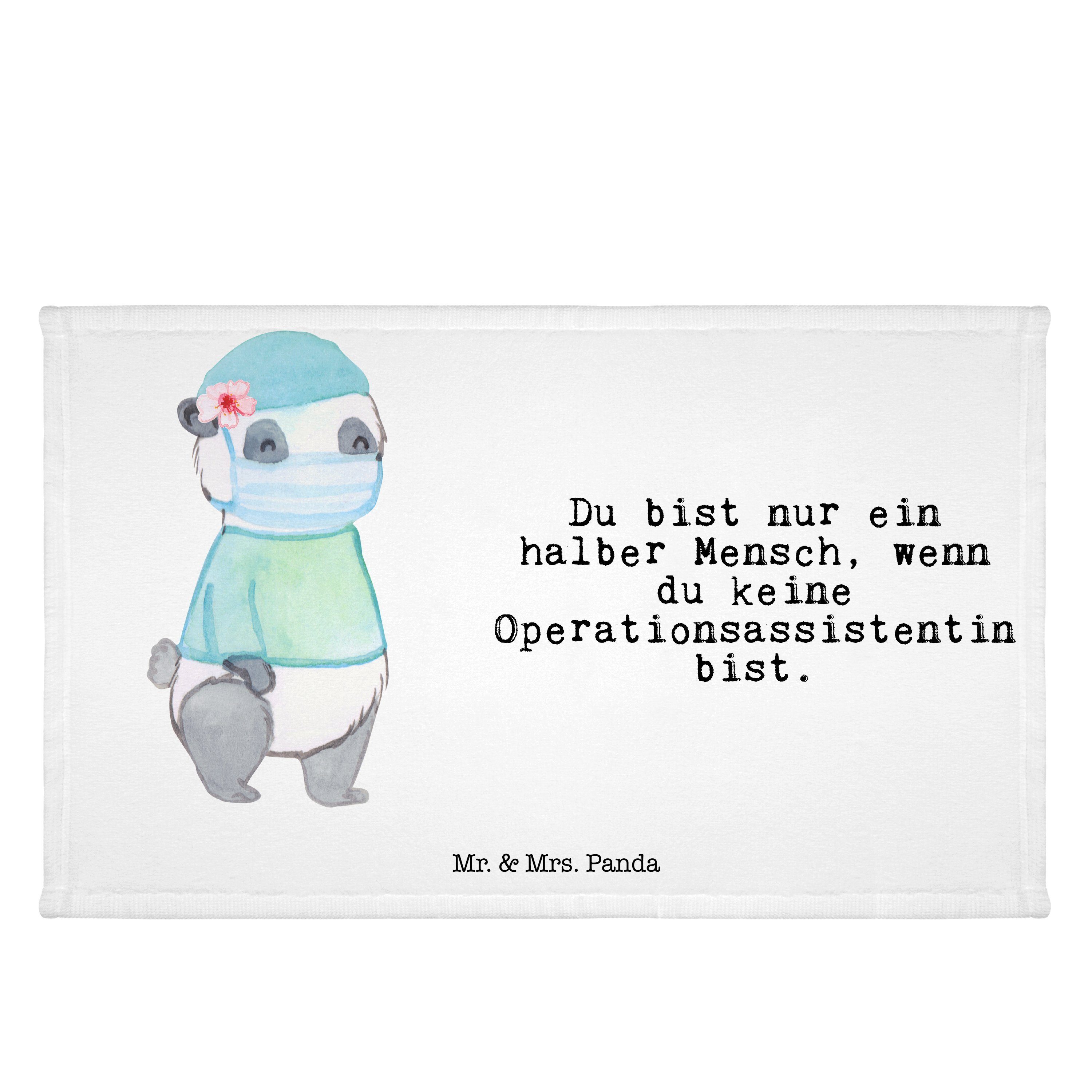 Mr. & Mrs. Panda Handtuch Operationsassistentin mit Herz - Weiß - Geschenk, OP Assistentin, Ope, (1-St) | Alle Handtücher