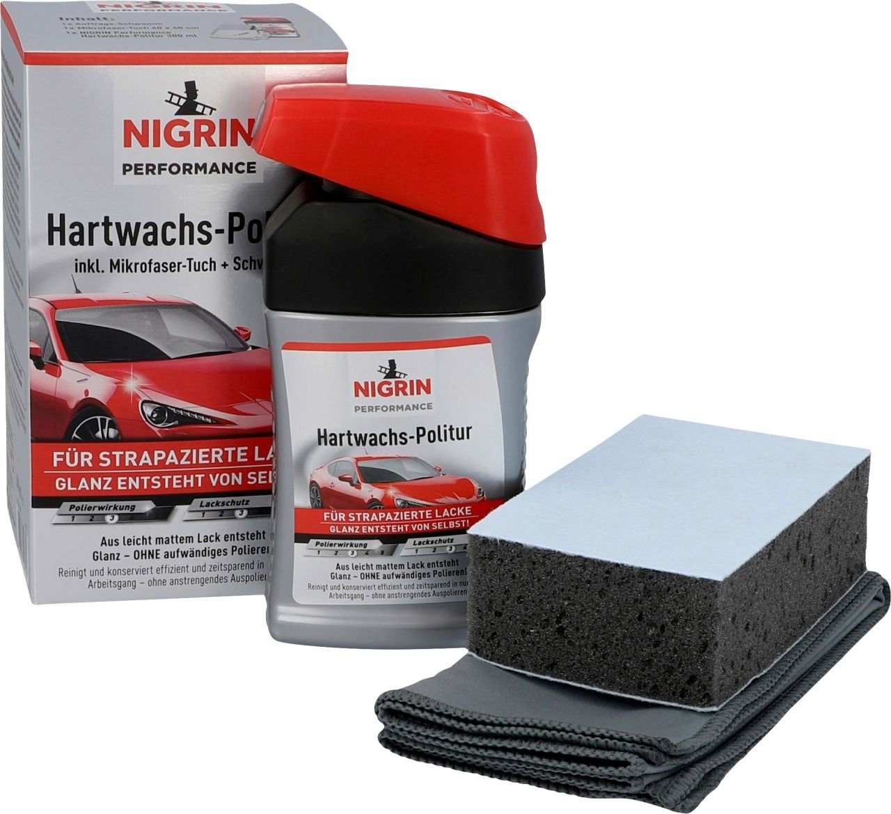 NIGRIN NIGRIN Gummi- Pflege Stift 75ml - Mit Schwamm zum auftragen (5er  Pack) Auto-Reinigungsmittel