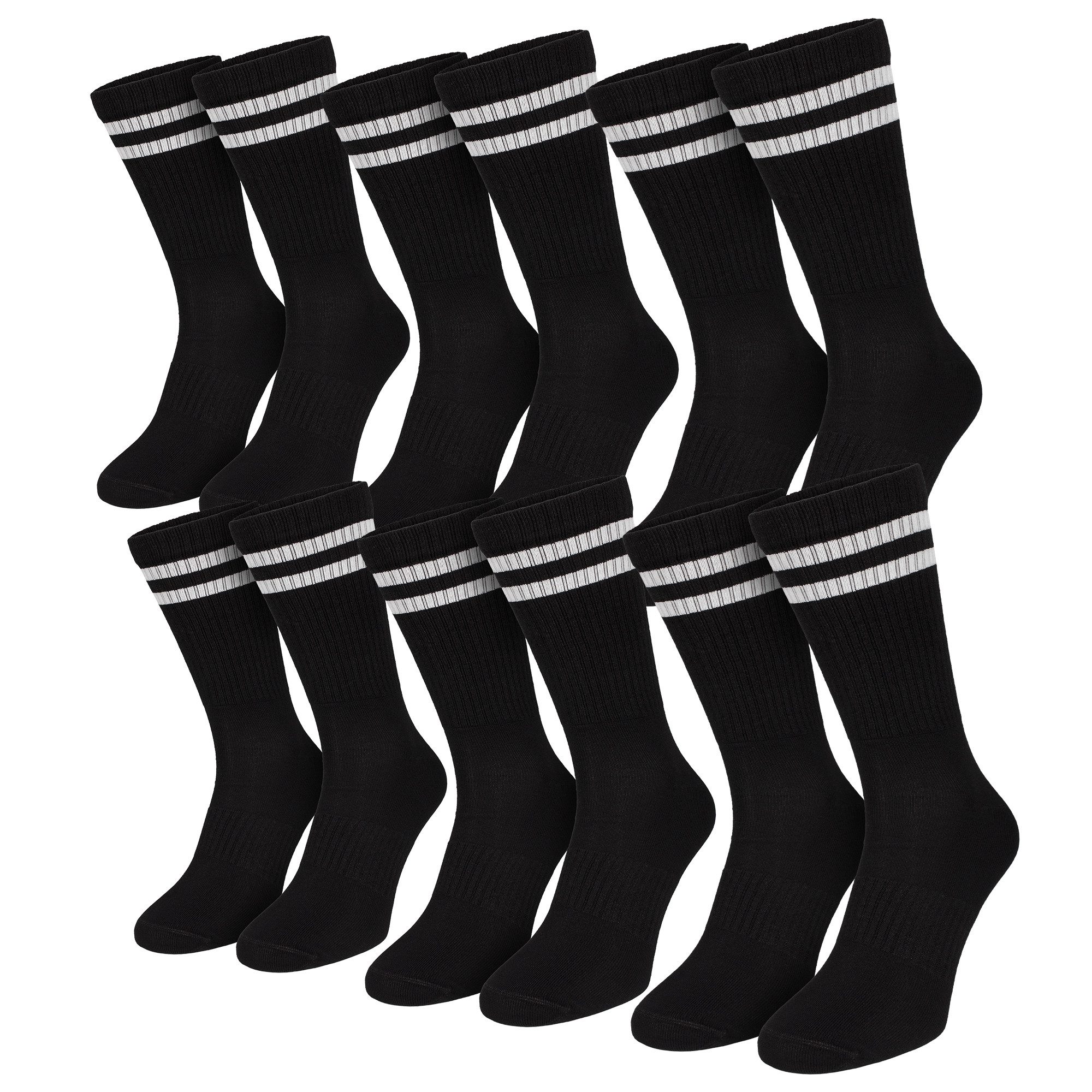 Freizeitsocken 6er Pack Bambus Crew Socken - Weiche Sportsocken für Damen & Herren