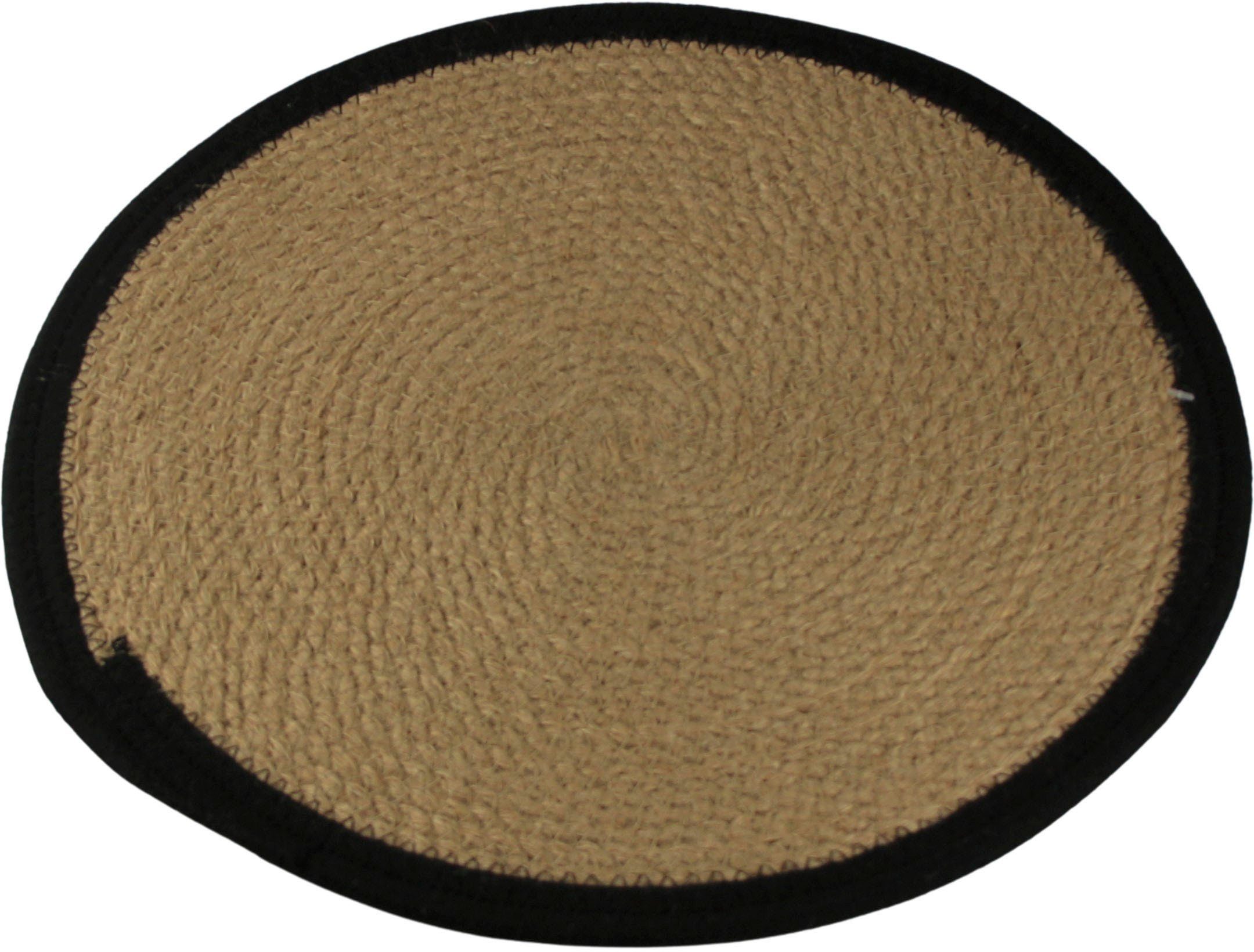 Platzset, Tischset, AM Design, (Set, 3-St), aus Jute, Ø 38 cm