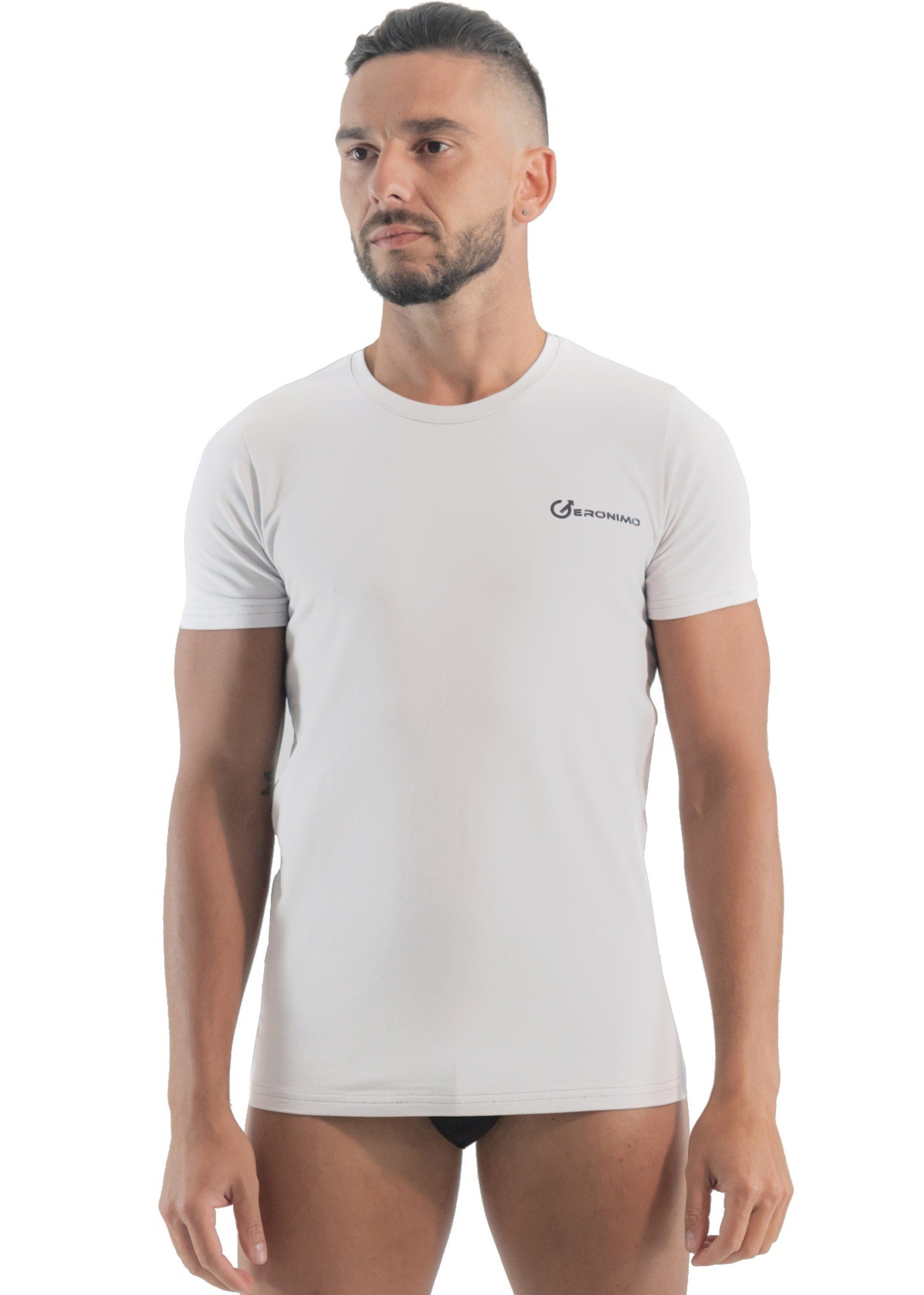 Basic Geronimo T-Shirt White (Baumwolle) T-Shirt Sportive