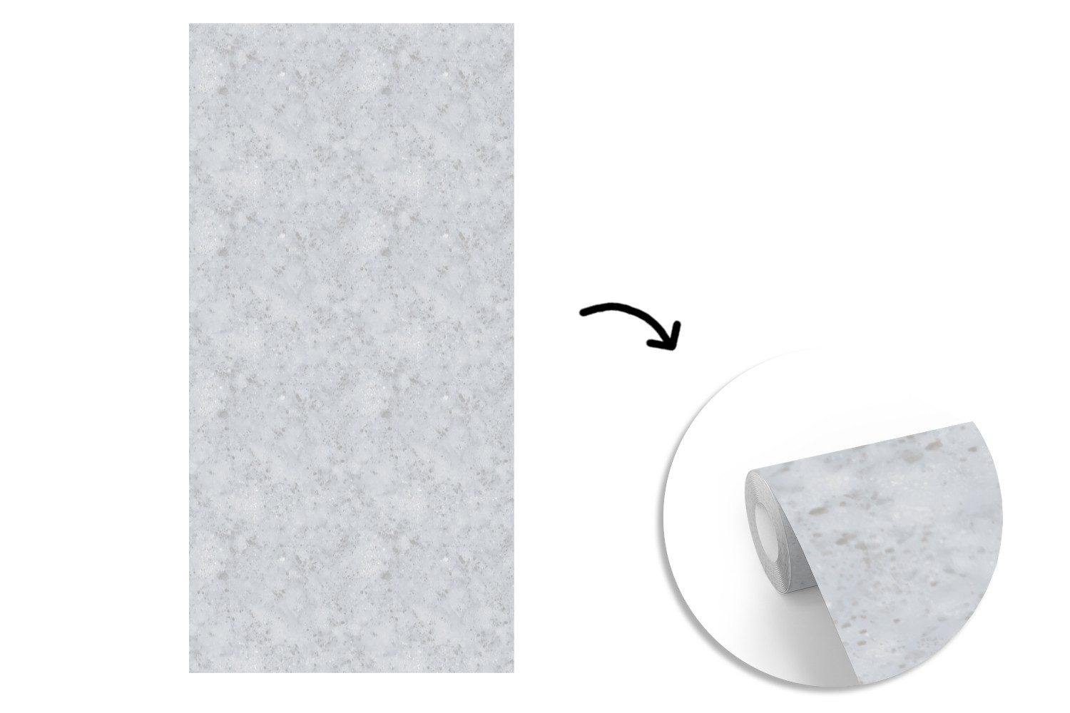 MuchoWow Fototapete Grau - Terrazzo-Effekt - Beton, Matt, bedruckt, Vliestapete für Wohnzimmer Schlafzimmer Küche, Fototapete, 120x240 cm