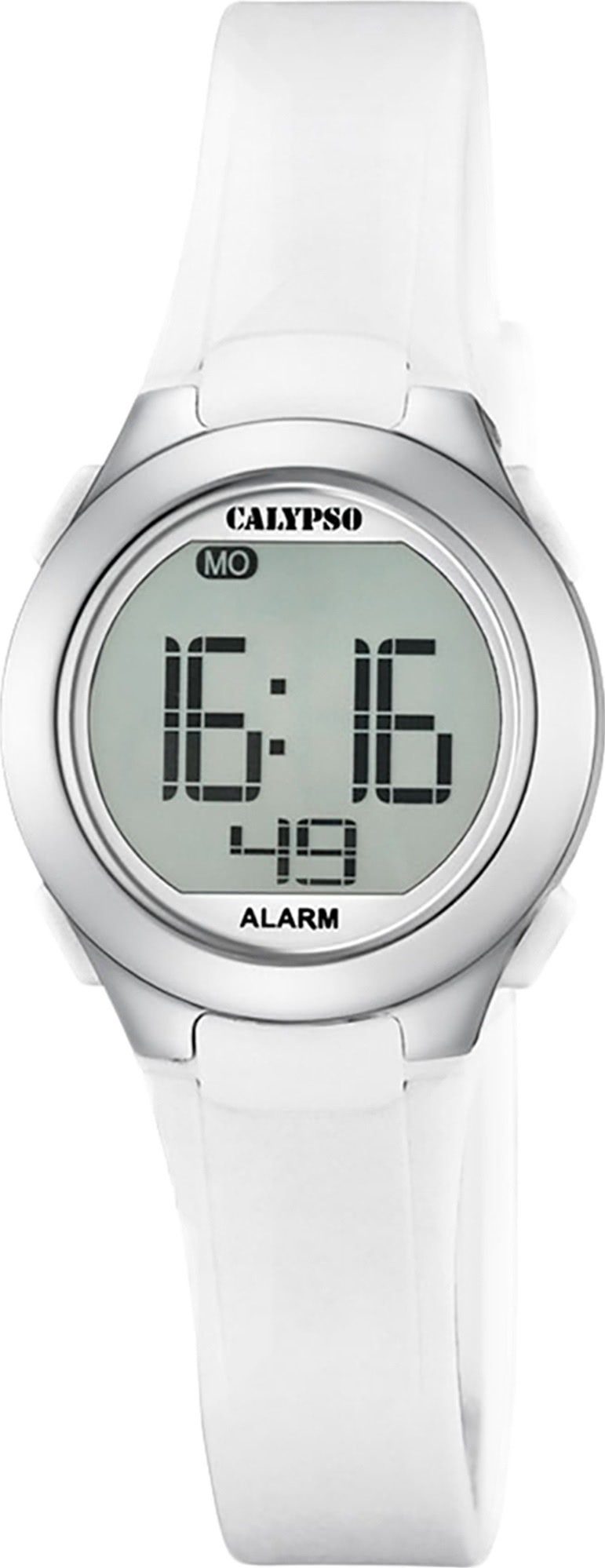 CALYPSO WATCHES Digitaluhr Calypso Damen Uhr K5677/1 Kunststoffband, ( Digitaluhr), Damen Armbanduhr rund, PURarmband weiß, Sport