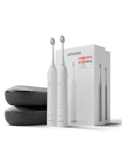 Zahnheld Elektrische Zahnbürste GERO, Aufsteckbürsten: 2 St., Doppelpack, Set mit 2x Schallzahnbürste weiß