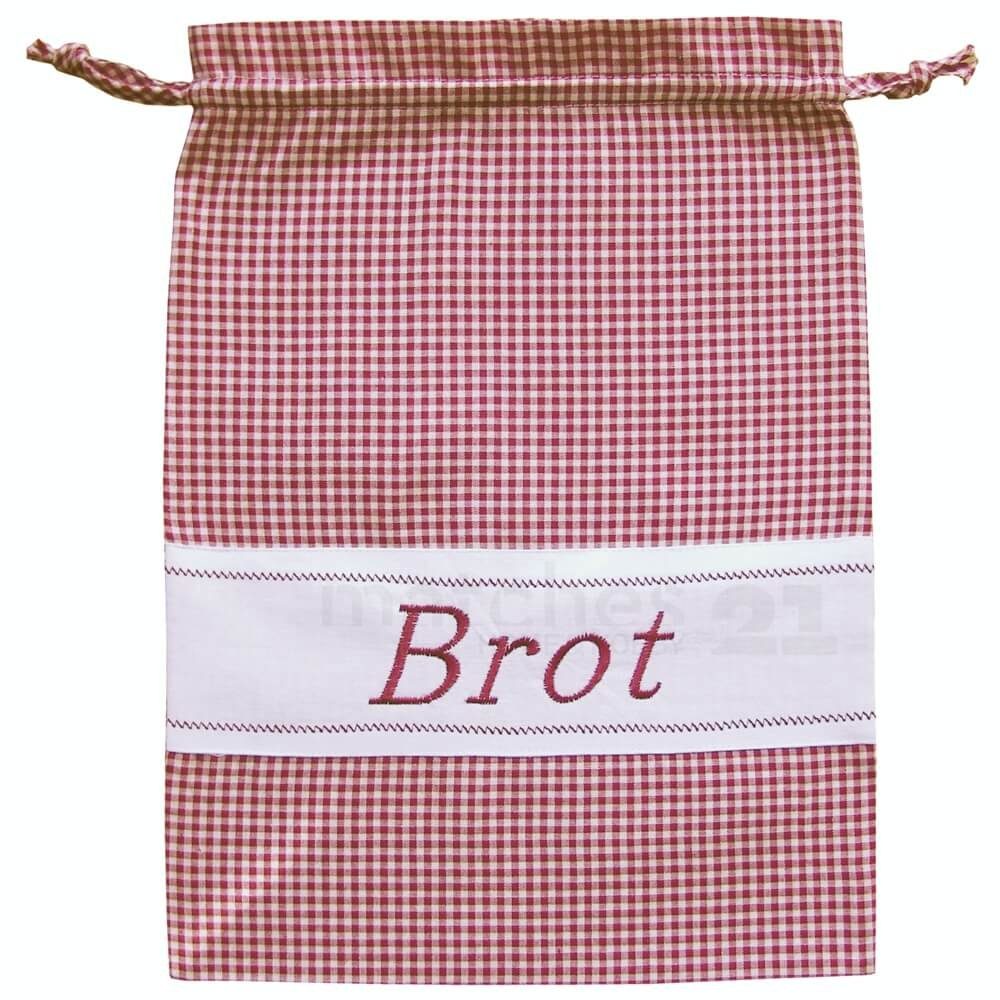 matches21 HOME & HOBBY Brotkorb Brotbeutel Stoff Landhaus rot 30x40 cm, Textil, (1-tlg)