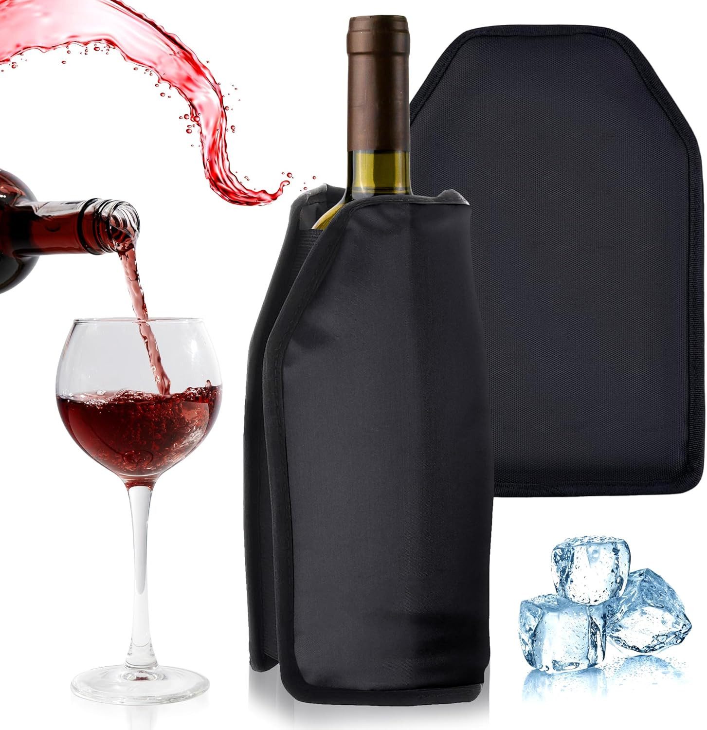 Wein- und Sektkühler Weinkühler Manschette Kühlmanschette Flexibel & Wiederverwendbar