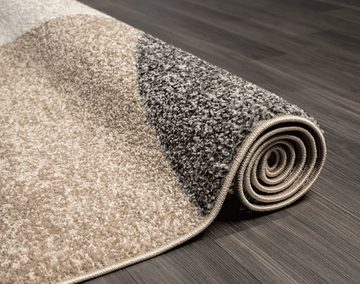 Teppich Pearl Moderner Dichter Kurzflor Teppich, the carpet, Rechteck, Höhe: 11 mm, Wohnzimmer, Schlafzimmer, Konturenschnitt