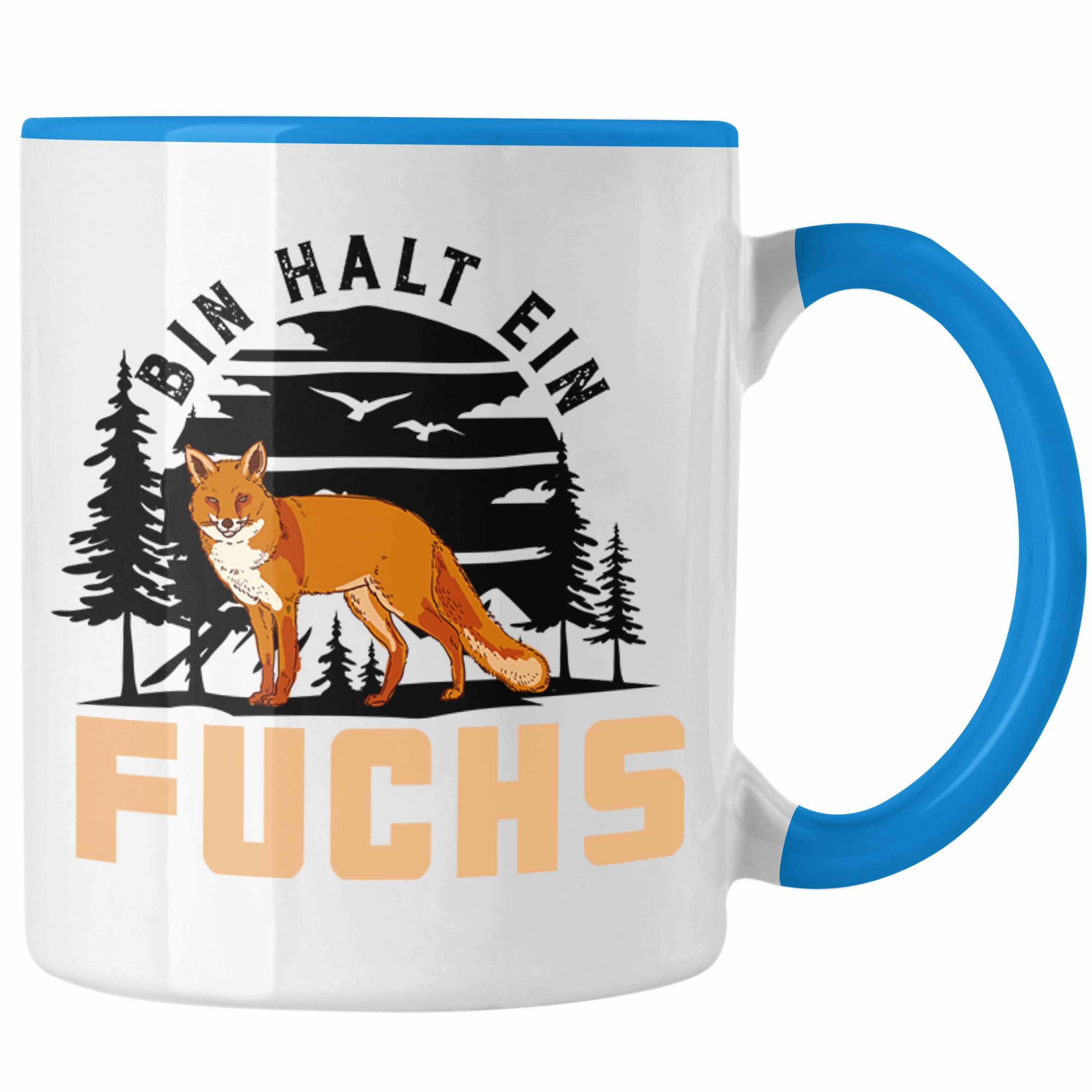 Trendation Tasse Trendation - ich Bin Halt Ein Fuchs Tasse Geschenk Fuch-Fans Rothaarige Blau