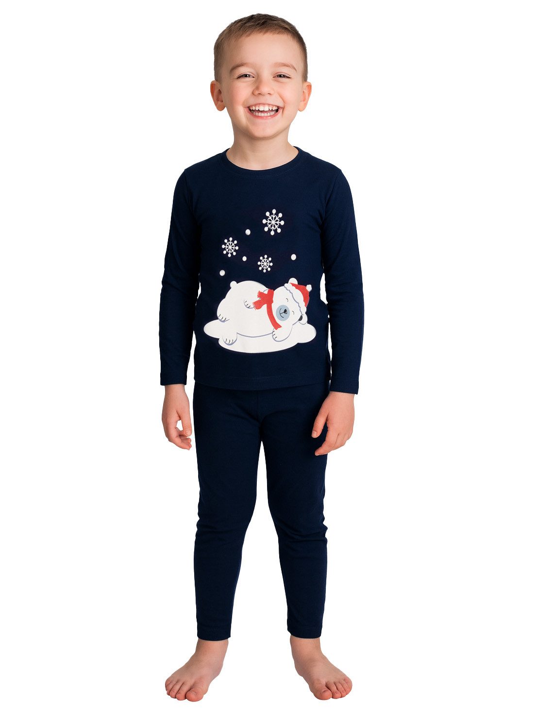 Schlafanzug Eisbär - Langarm, Oberteil und Hose, Set