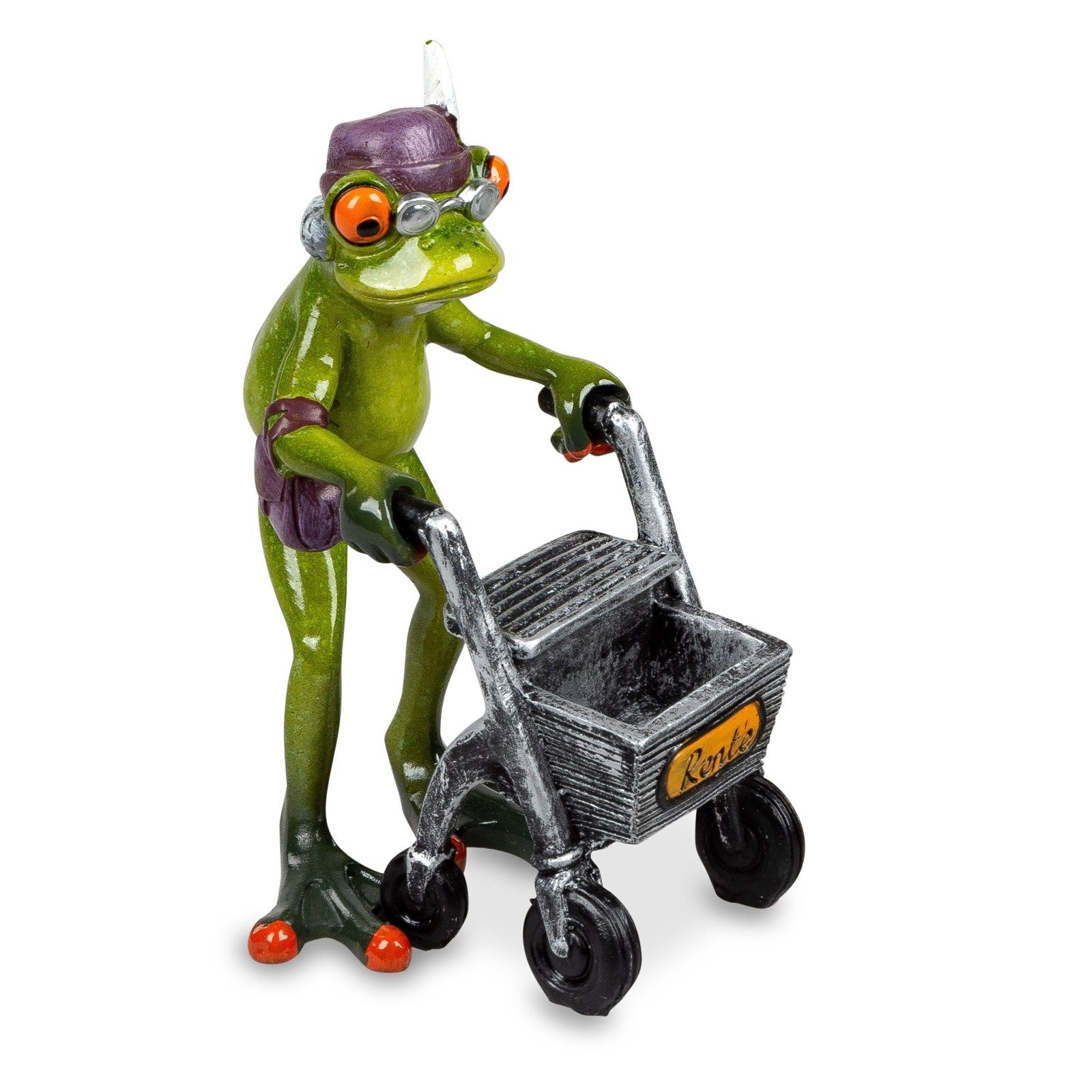 Dekofigur Dekofigur 1 Stück Frosch "Rentner"