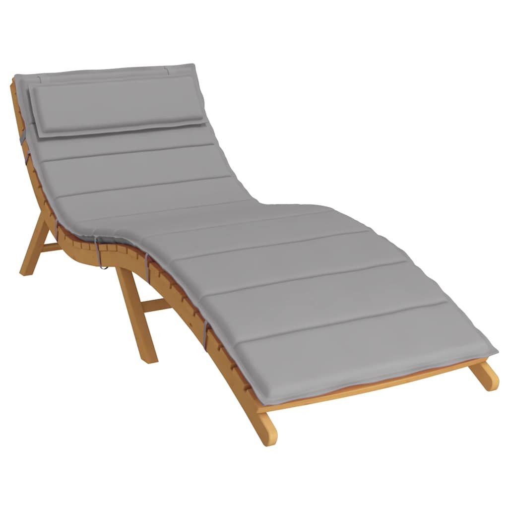 vidaXL Sitzauflage Sonnenliegen-Auflage Grau 180x60x4 cm Oxford-Gewebe, (1 St)