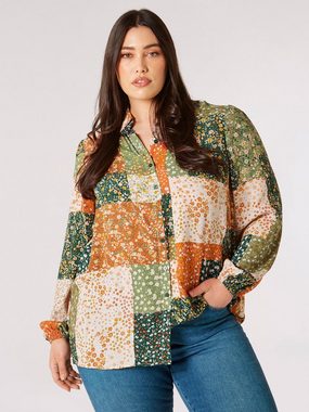 Apricot Klassische Bluse Bluse mit Blumenprint, in Patchwork-Design