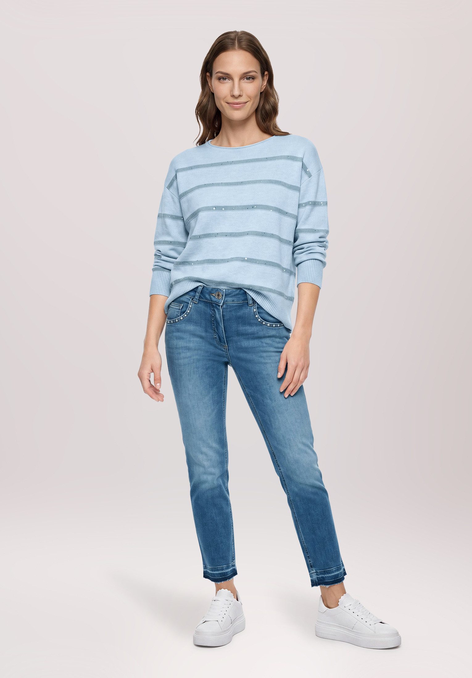 Betty Barclay Strickpullover Damen mit Pailletten (1-tlg)