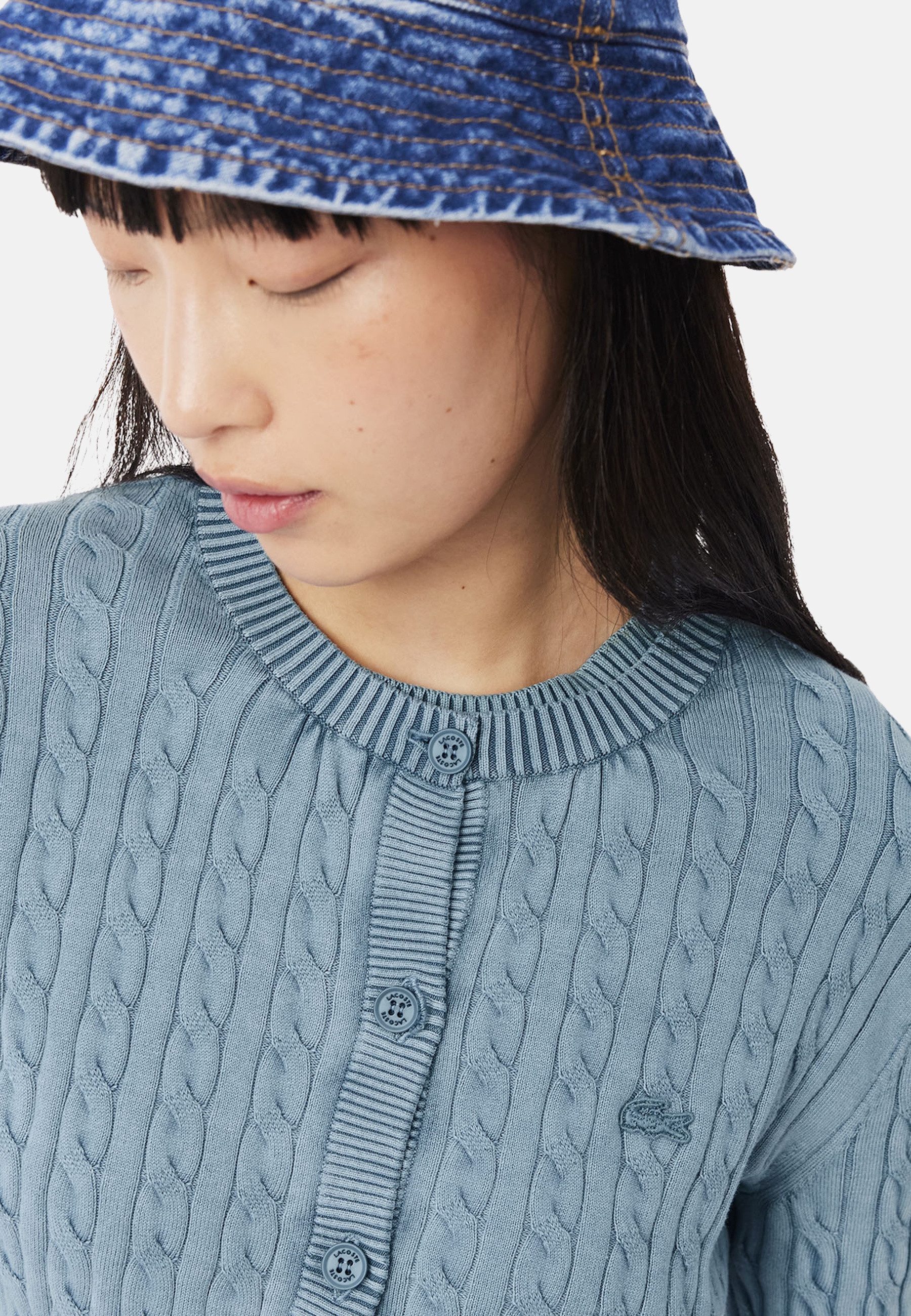 Lacoste Cardigan Cardigan Strickjacke Knopfleiste (1-tlg)