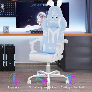JOYFLY Gaming-Stuhl (Gamer-Stuhl: Ergonomischer Gaming-Stuhl mit Lendenwirbelstütze), mit Lendenwirbelstütze Racing Stil PC-Stuhl Bürostuhl mit Hochlehner