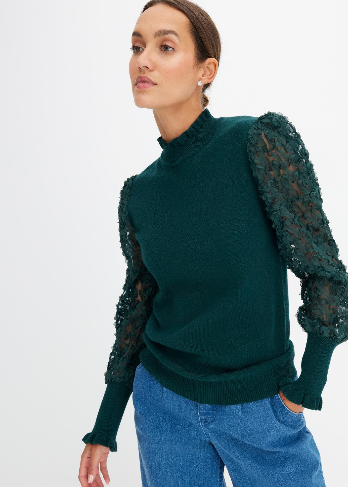 Stehkragenpullover
