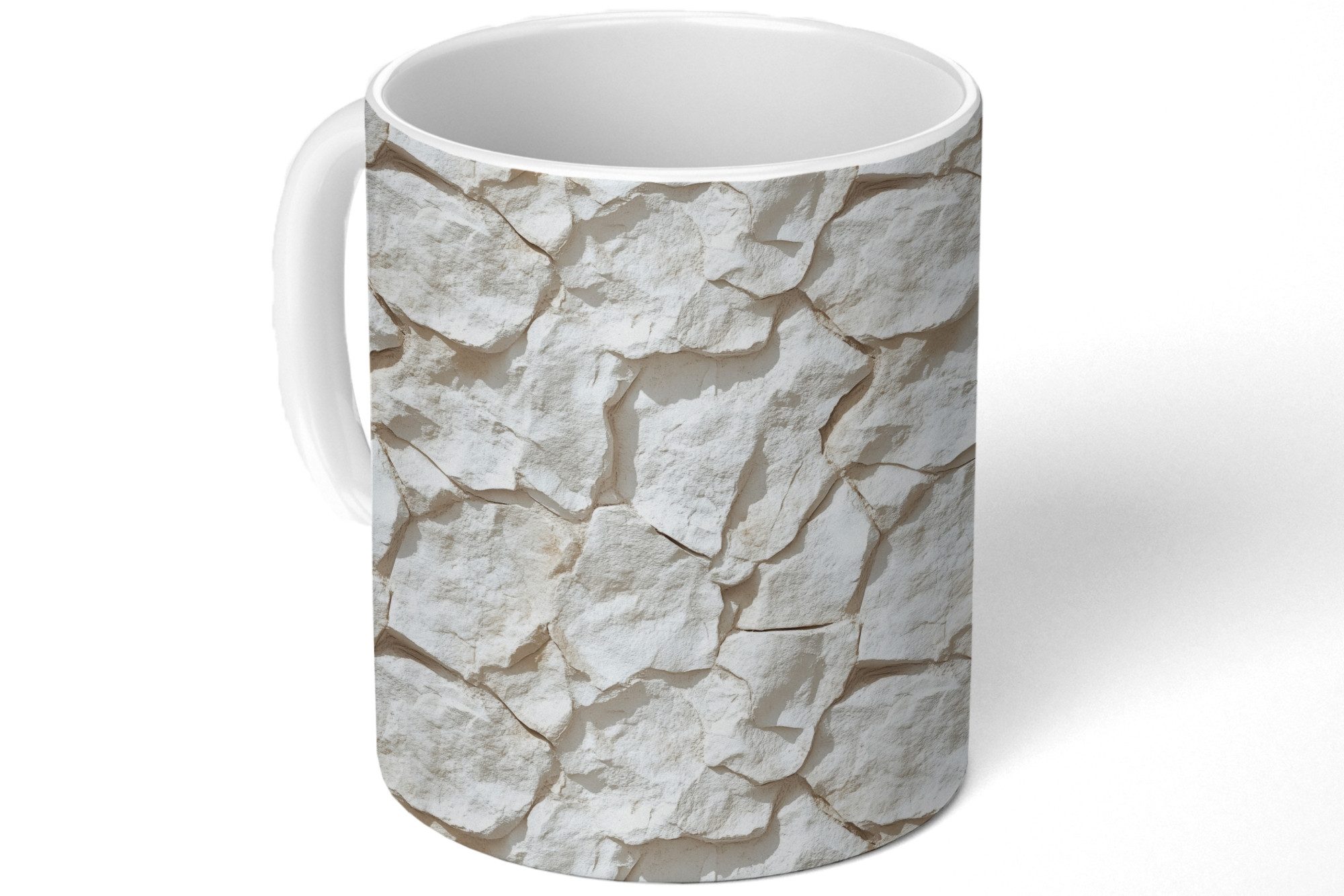 Tasse Struktur - Fels - Weiß