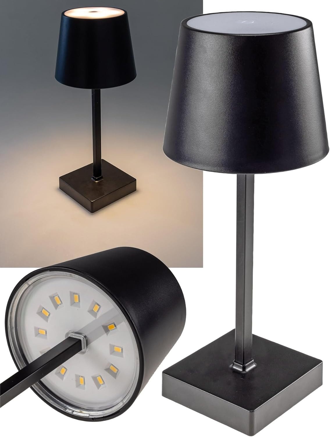 ChiliTec Tischleuchte LED Tischleuchte 26cm, Schwarz günstig online kaufen