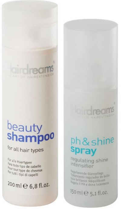 Hairdreams Haarpflege-Set Beauty Shampoo + ph&shine Spray, Set, 2-tlg., für Haare mit Echthaarverlängerungen