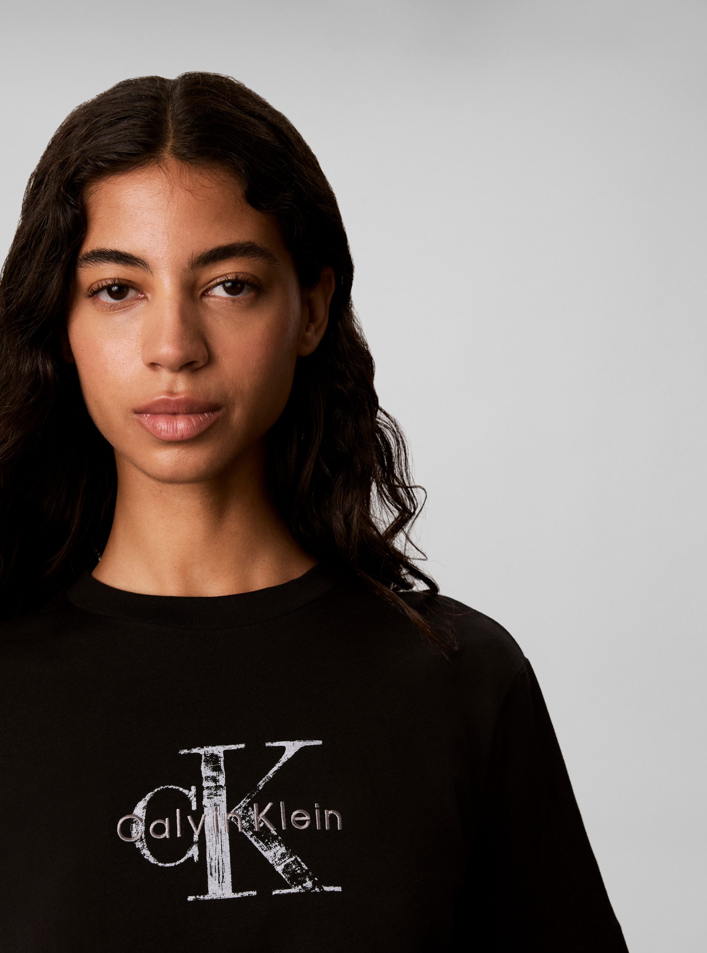 Calvin Klein Jeans T-Shirt BOXY HAND DRAWN MONOLOGO TEE Regular fit, Logoschriftzug – Bild 2 von 5