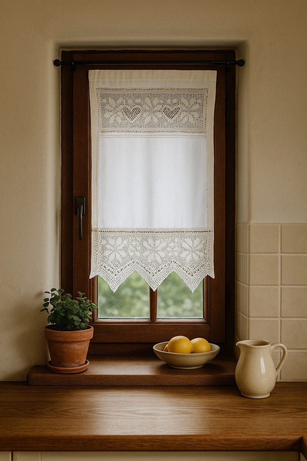 HOSSNER - ART OF HOME DECO Scheibengardine 45x75 cm (1 St), blickdicht, Bau günstig online kaufen