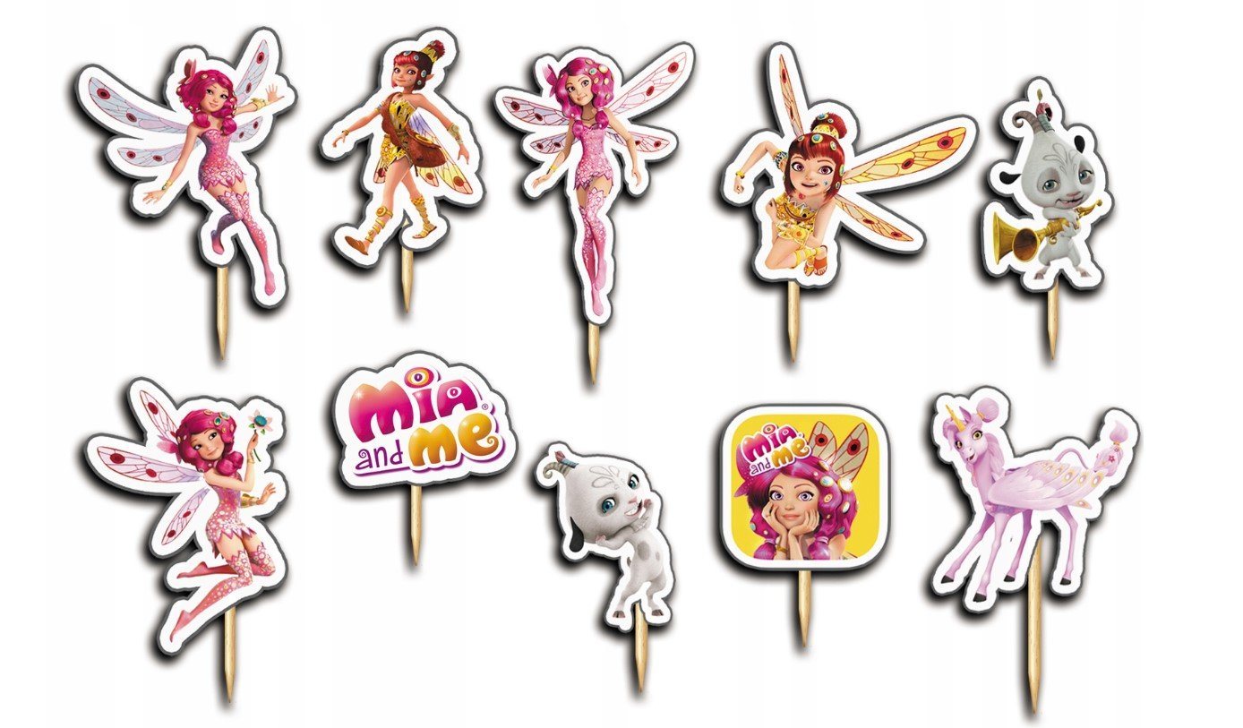 Festivalartikel Tortenstecker MIA AND ME Topper Set 10 Stk Geburstag Torten Deko Kuchen Junge
